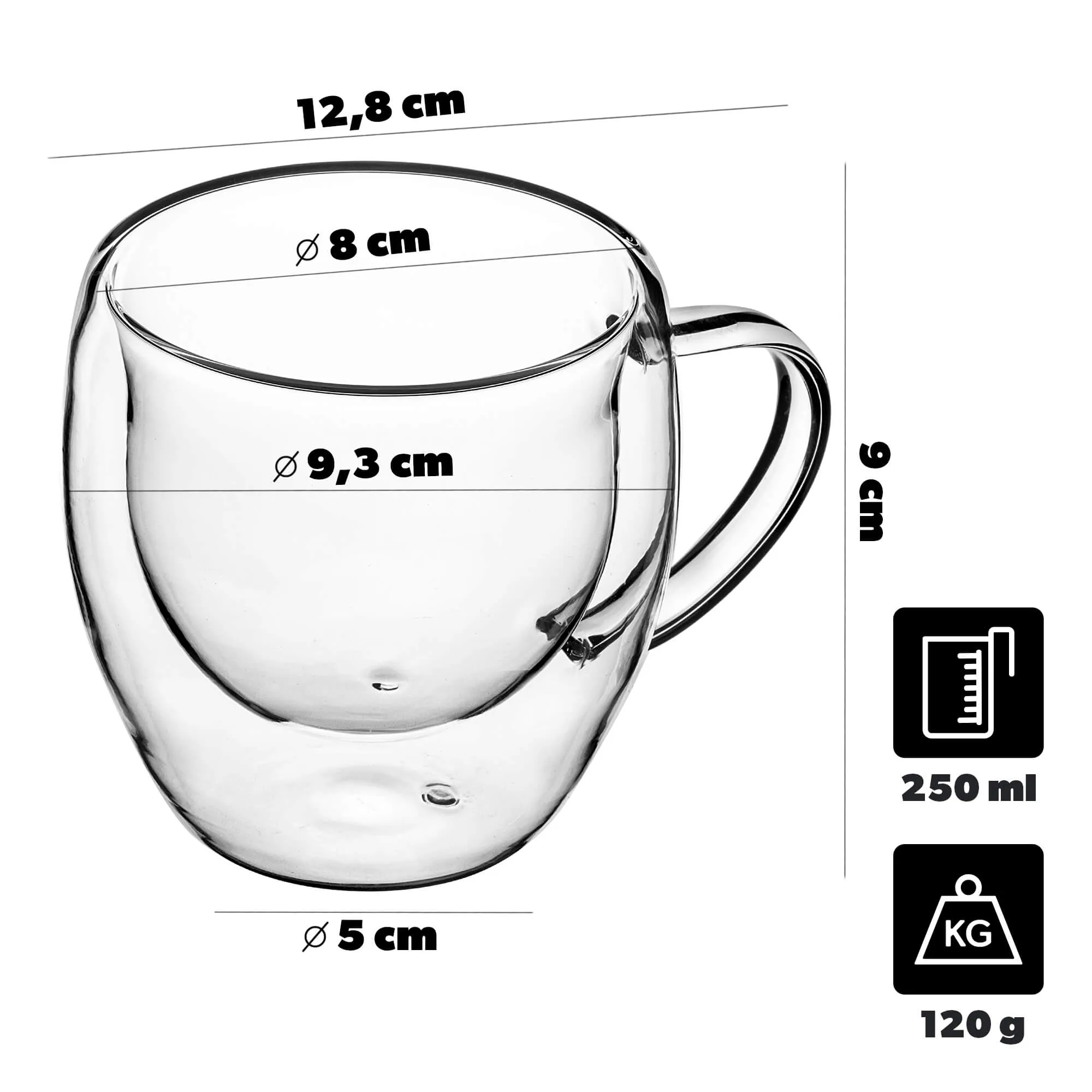 Forli dvisieniai termo puodeliai 250 ml, 2 vnt.