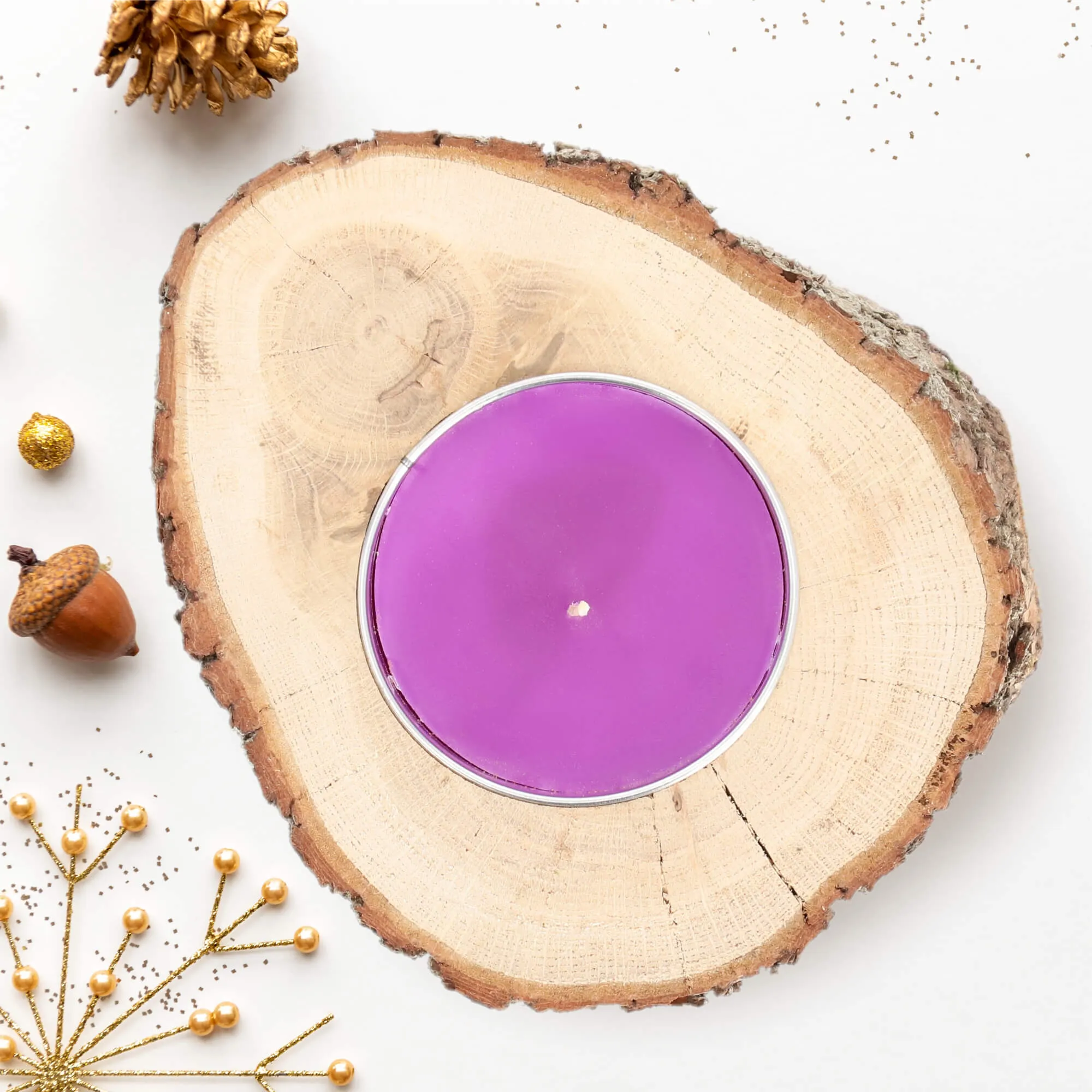 Kaimiško stiliaus kvapioji žvakė, vidutinė, 18 cm, levandų