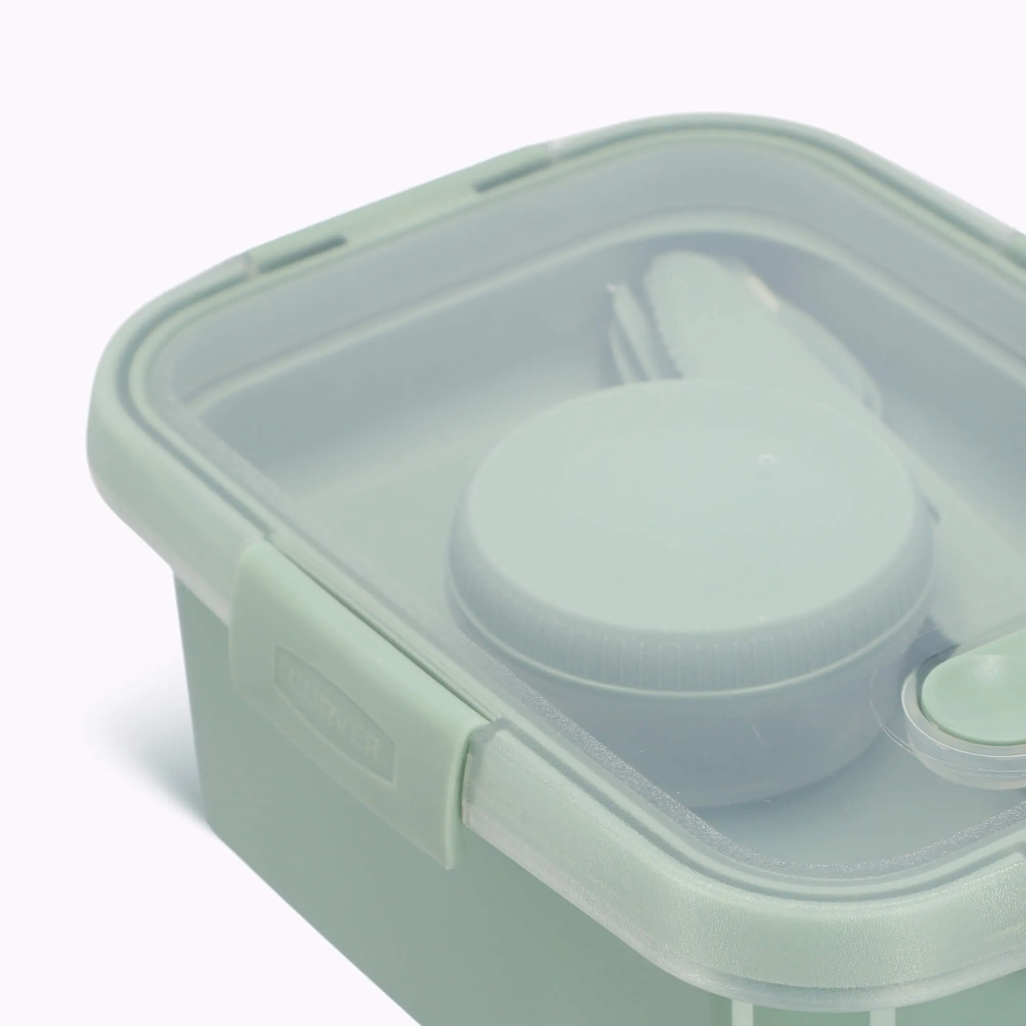 1,2 l išsinešimui skirto pietų rinkinio maisto indelis, žalias