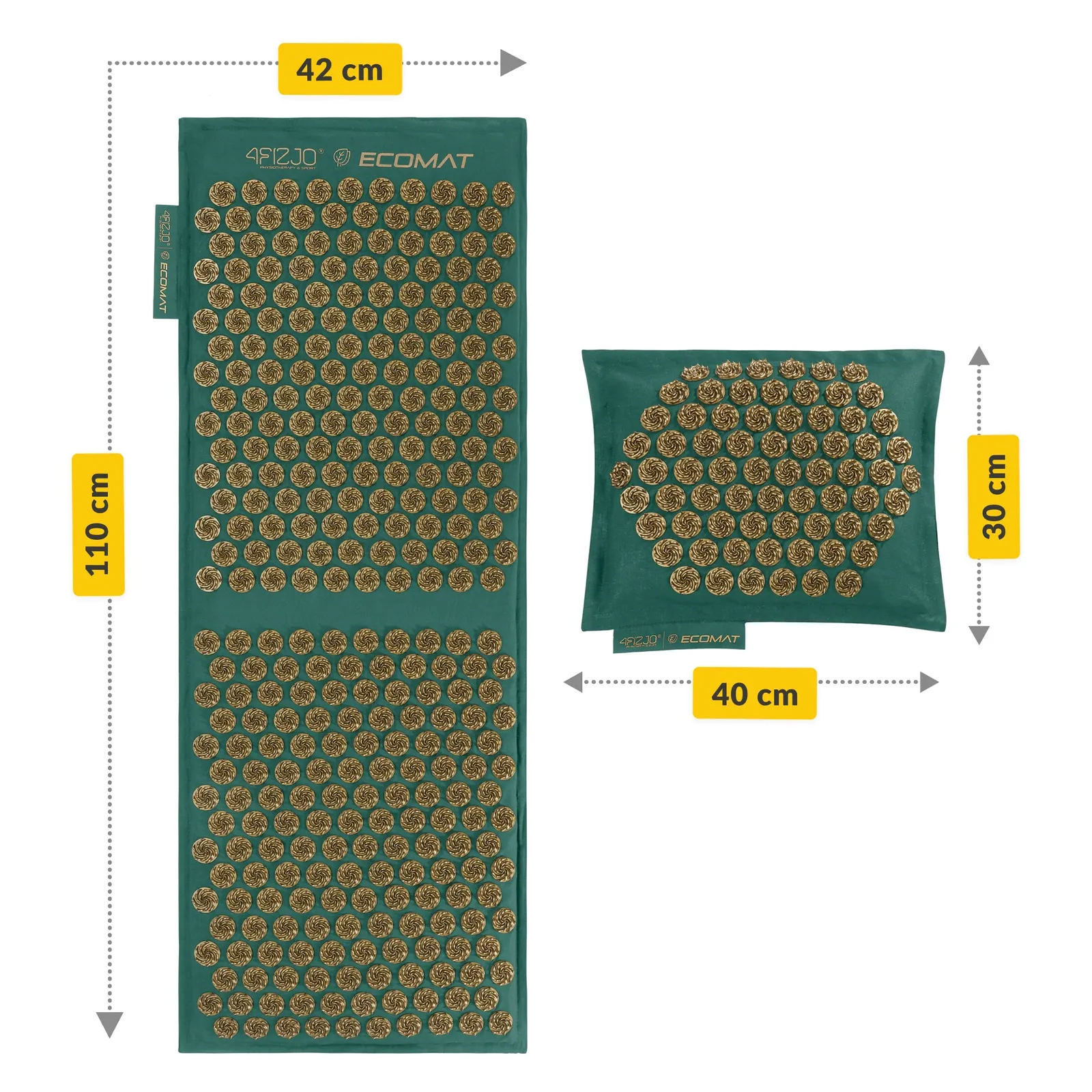 EKO akupresūros kilimėlis su pagalve