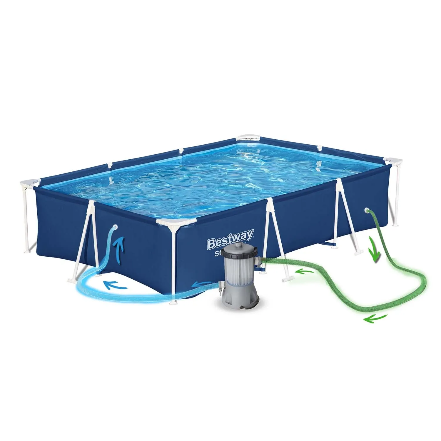 Karkasinis sodo baseinas 300 x 201 x 66 cm 5 viename Bestway 56404N - nuotrauka 1
