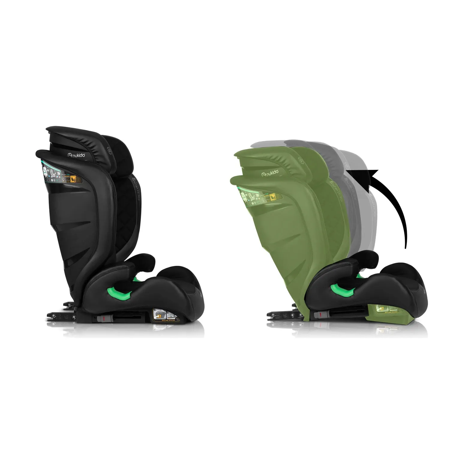 Nukido Louis automobilinė kėdutė, juoda, 15-36 kg, ISOFIX - nuotrauka 1