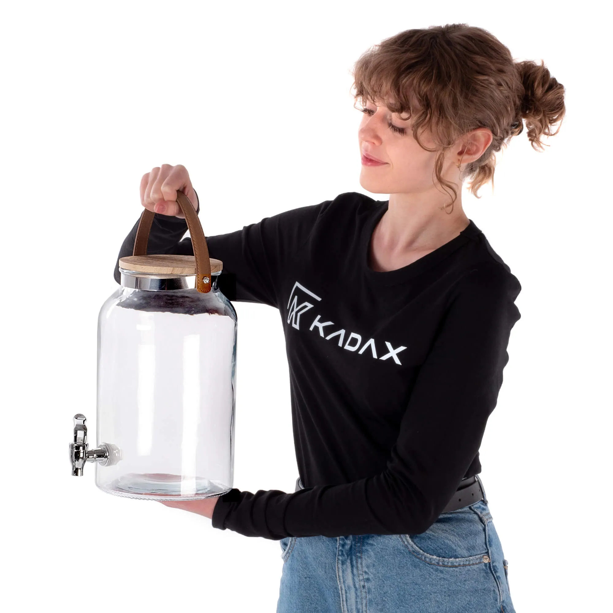 Stiklinis indas su čiaupu ir rankena Mandrioli 5,6 l