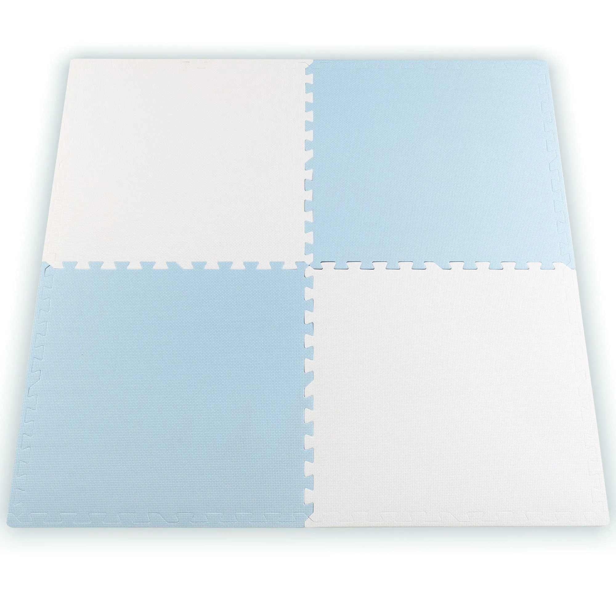 Ricokids didelis putplasčio dėlionės kilimėlis 60x60 cm 4 vnt. mėlynos ir baltos spalvos - nuotrauka 1