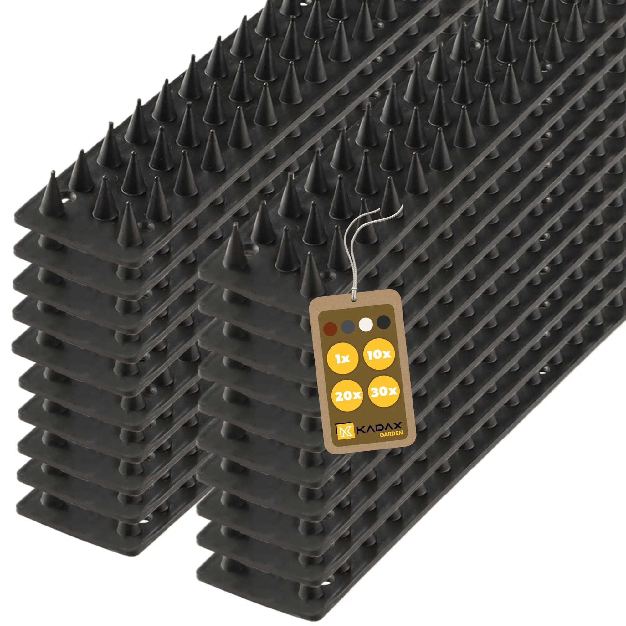 „Tosta“ plastikiniai spygliai nuo paukščių, 4,5 x 50 cm, juodi, 20 vnt.