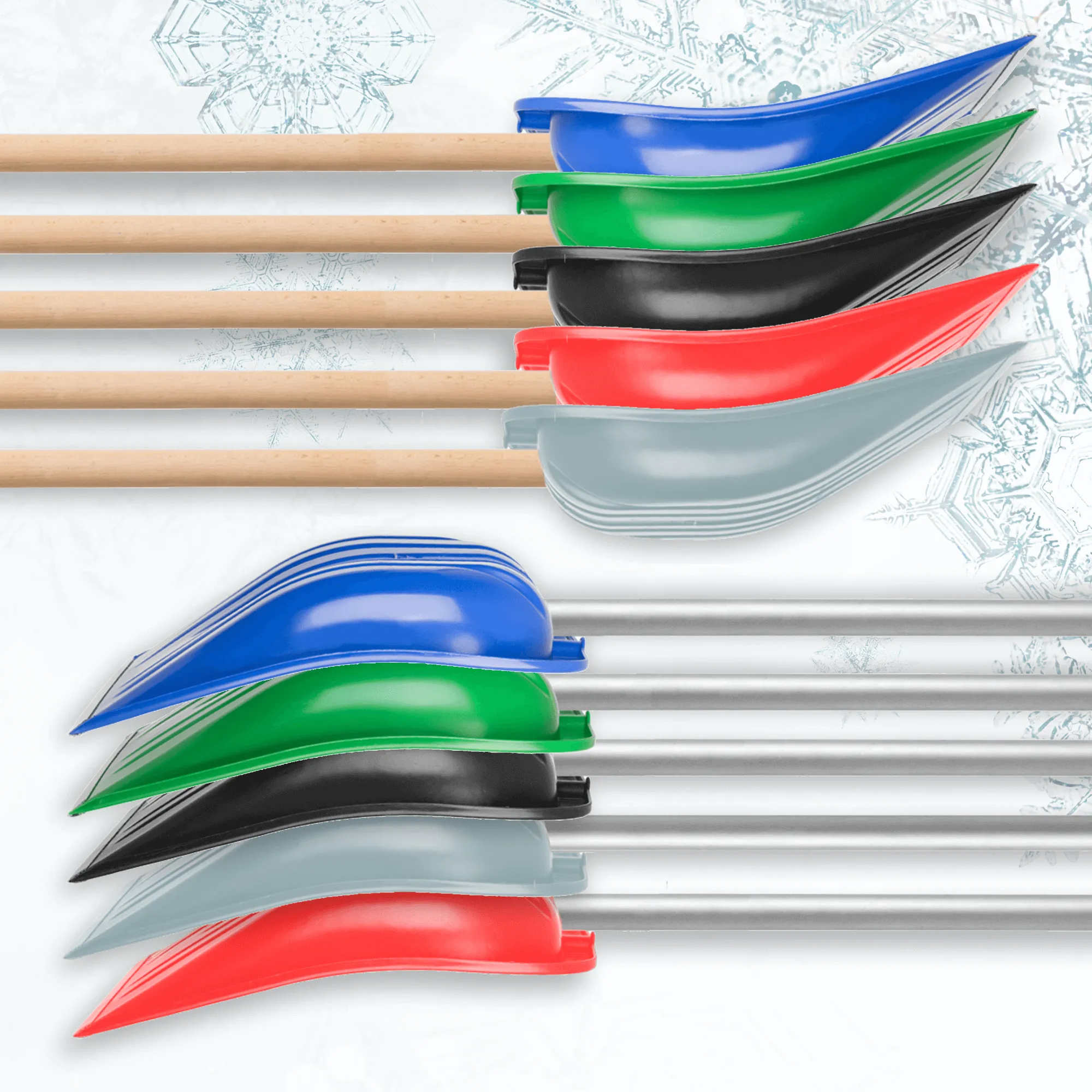Sniego kastuvas 132 cm, juodas