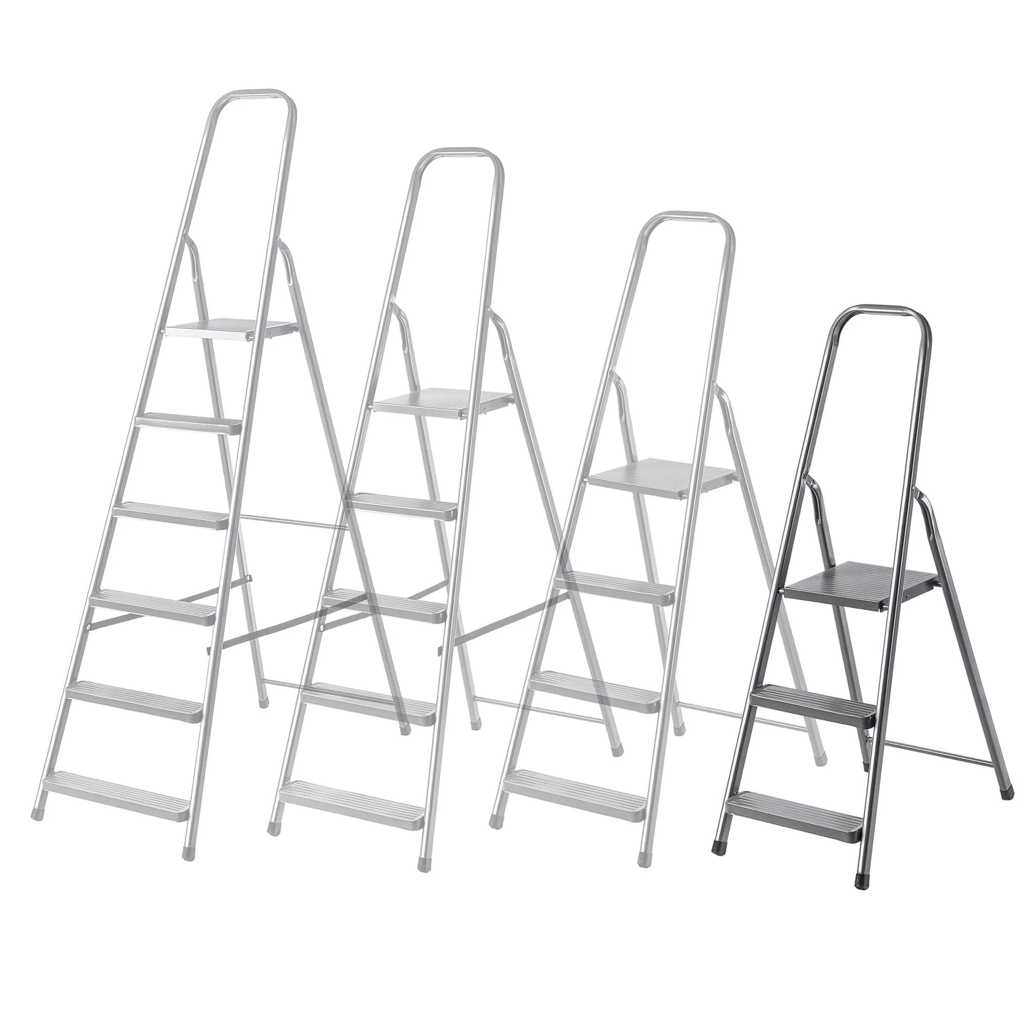 Plieninės kopėčios su platforma Ceriana 3 pakopų 125 kg