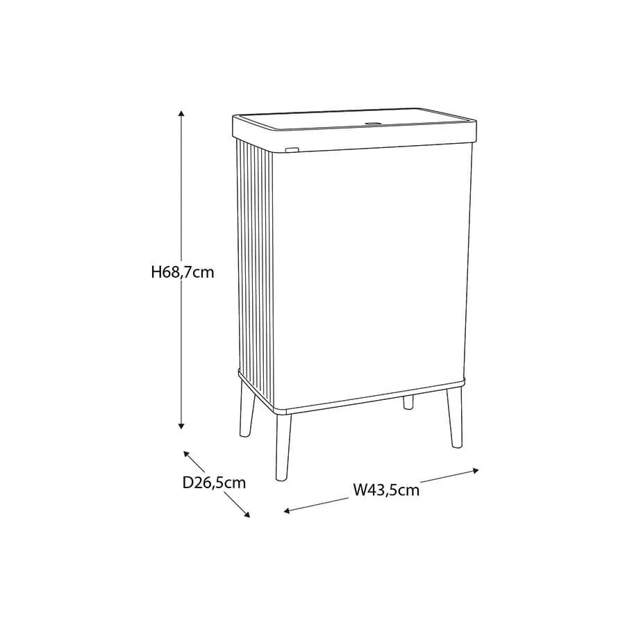 Curver Verto aukšta šiukšliadėžė, 54 l, perlinės rožinės spalvos