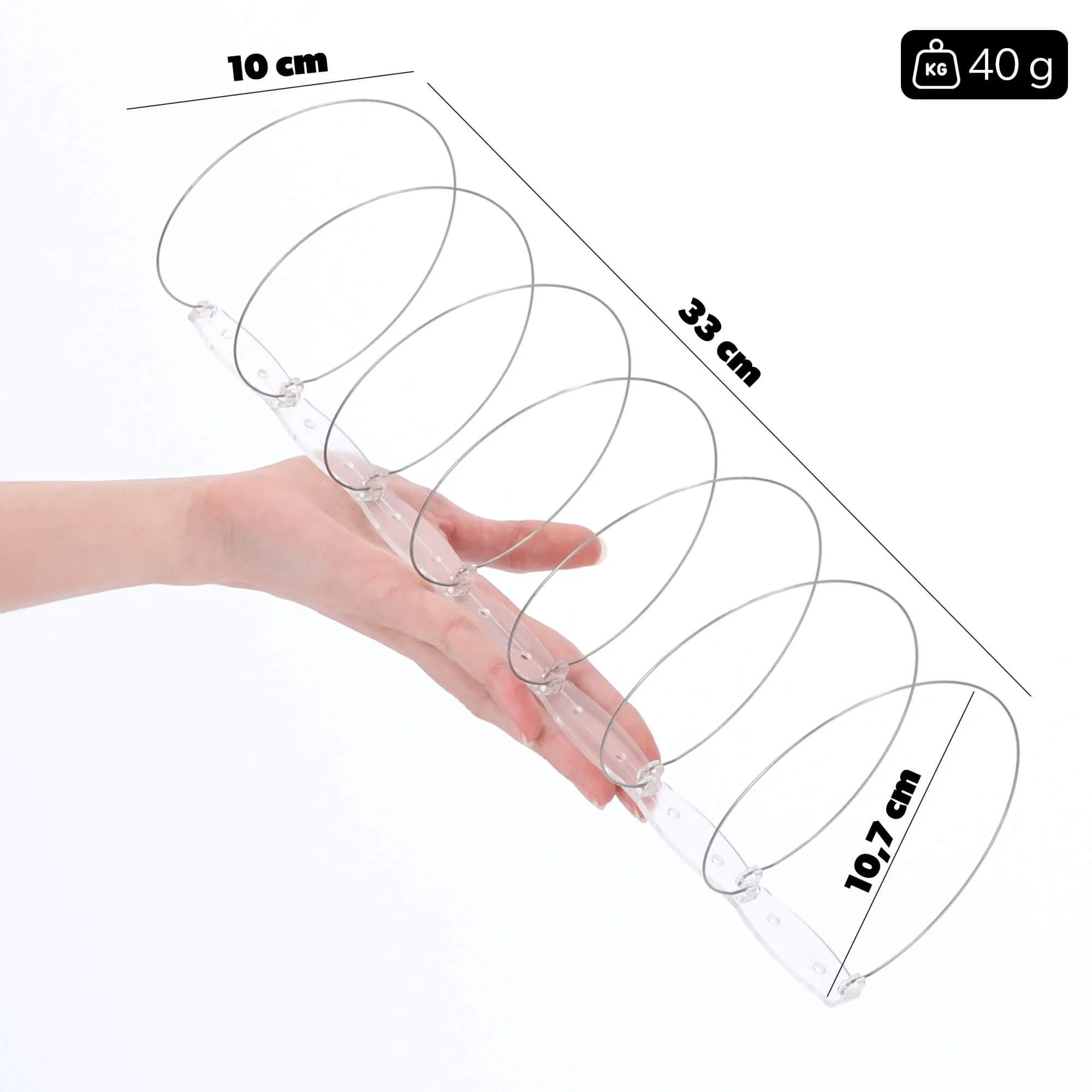 Nerūdijančio plieno spiralė paukščiams 33 cm, 9 vnt.