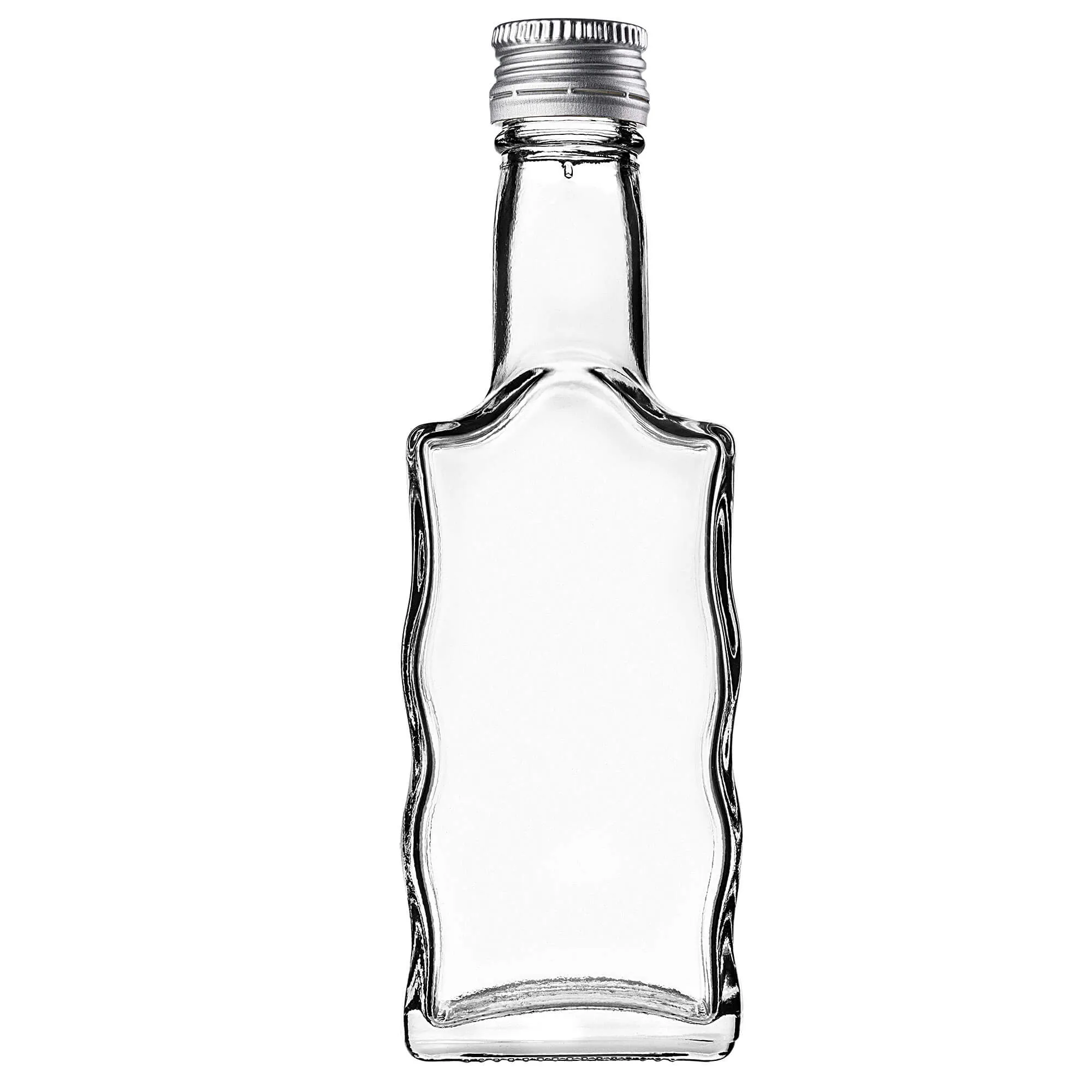 Stiklinis buteliukas tinktūrai „Fala“ 200 ml su sidabriniu dangteliu 1 vnt.