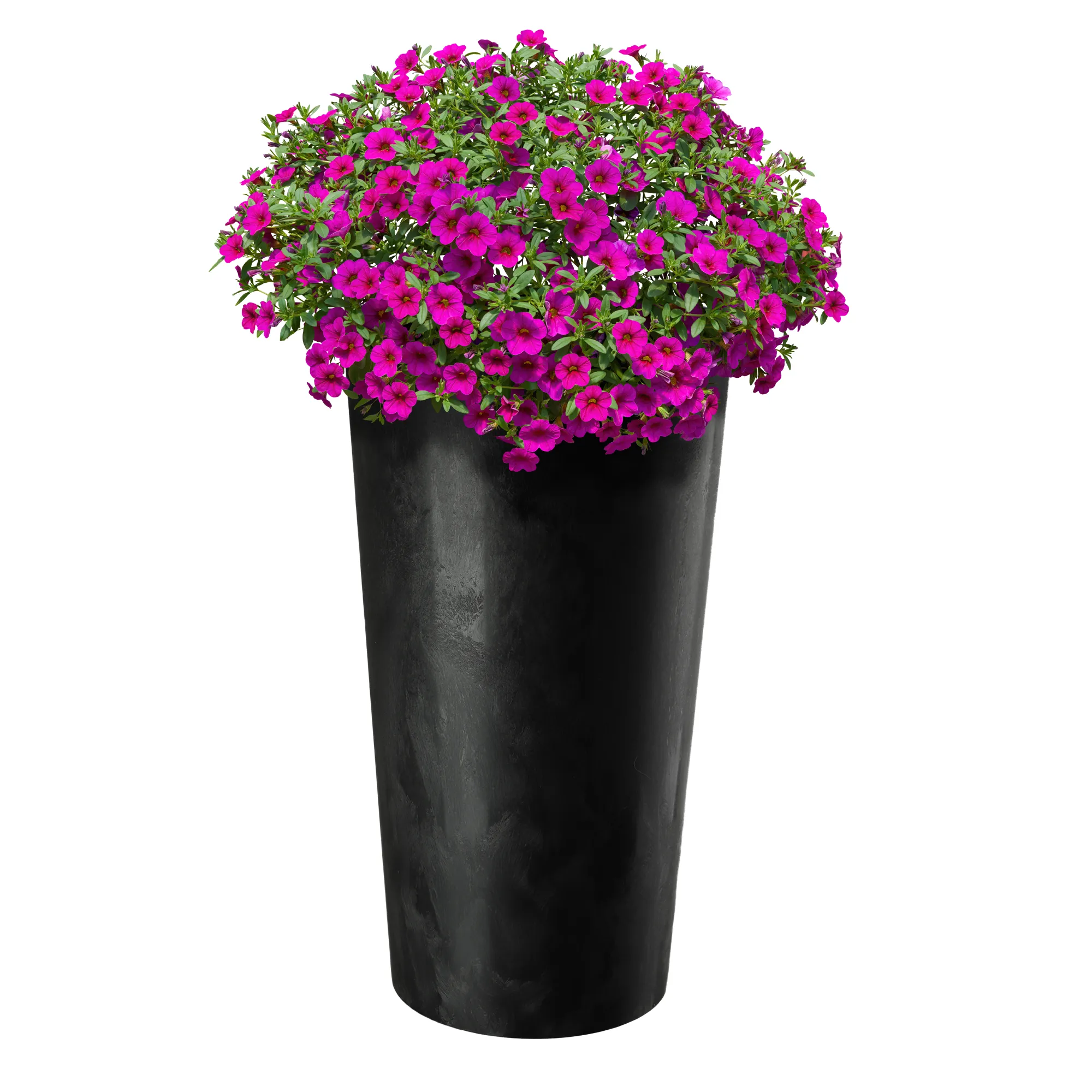 Merag gėlių vazonas 26 cm juodas betonas