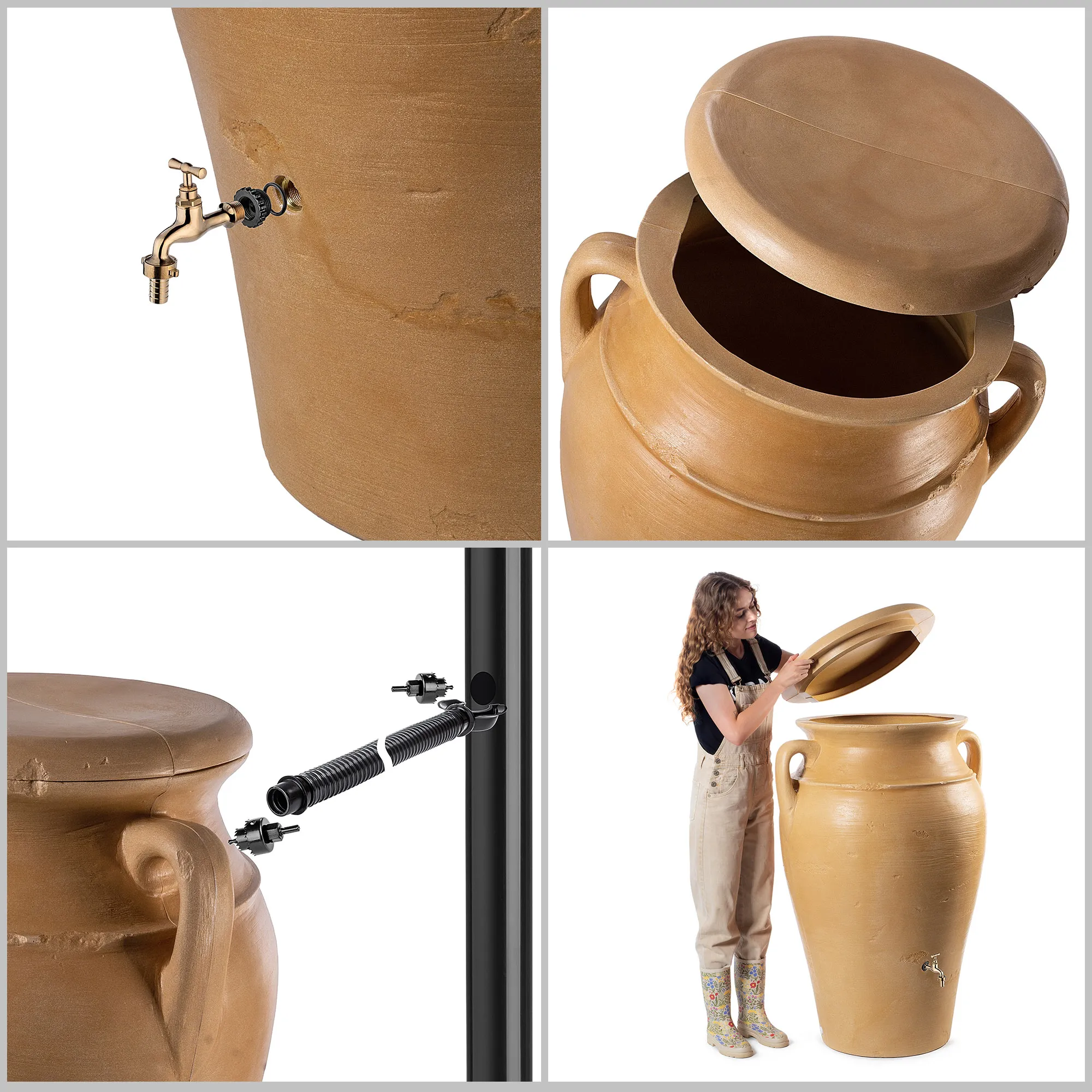 Barbat 300L lietaus vandens bakas + prijungimo komplektas