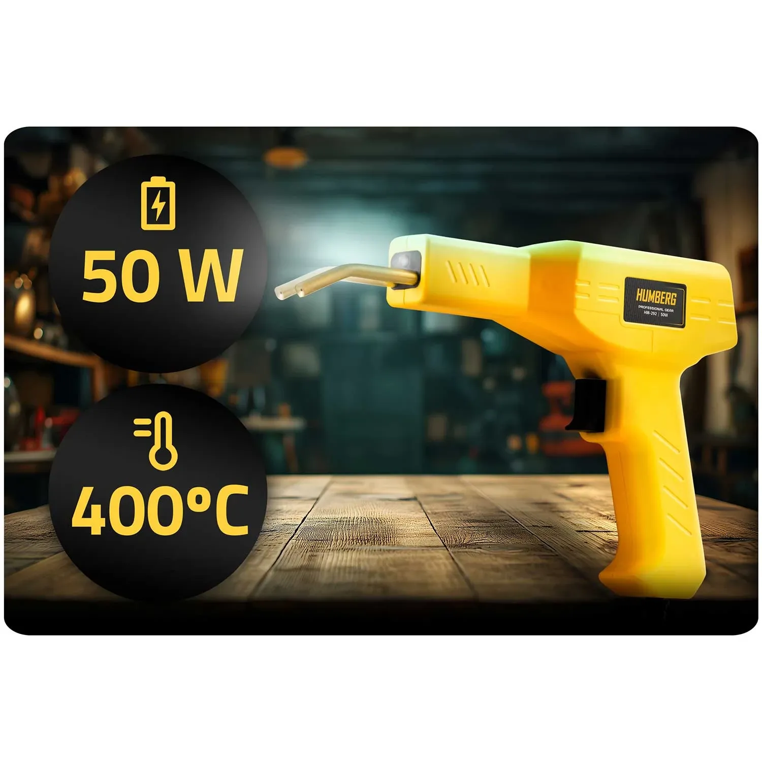 Humberg HM-292 50W plastiko suvirinimo aparatas + 800 kablių - nuotrauka 1