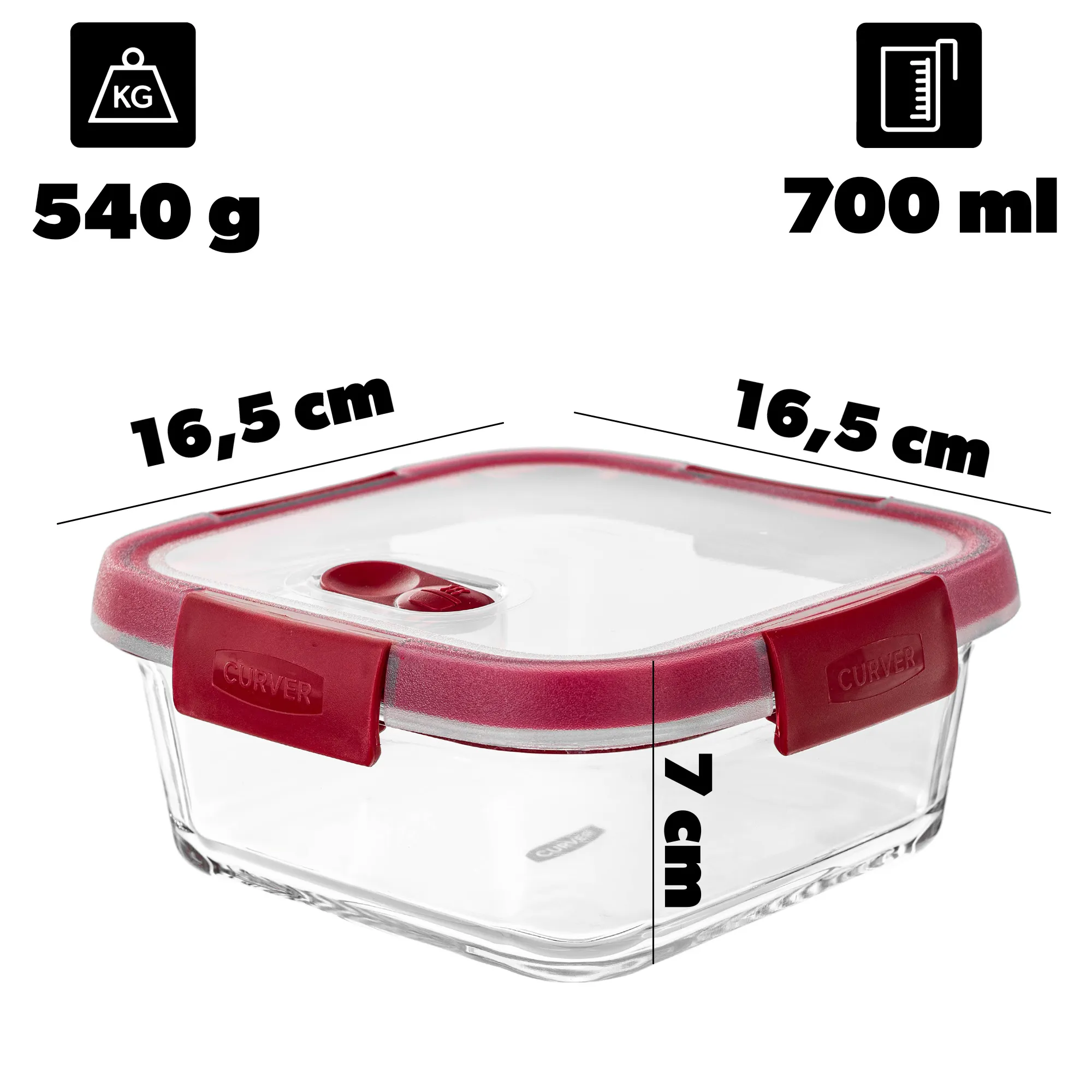 Curver Smart Cook 0,7 l karščiui atsparus indas su dangteliu