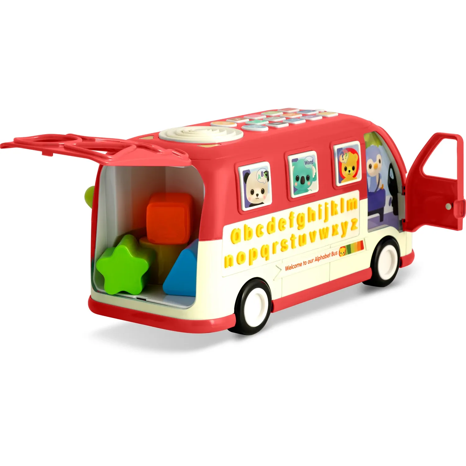 Edukacinis žaislas RK-741 Ricokids autobusas raudonas - nuotrauka 1