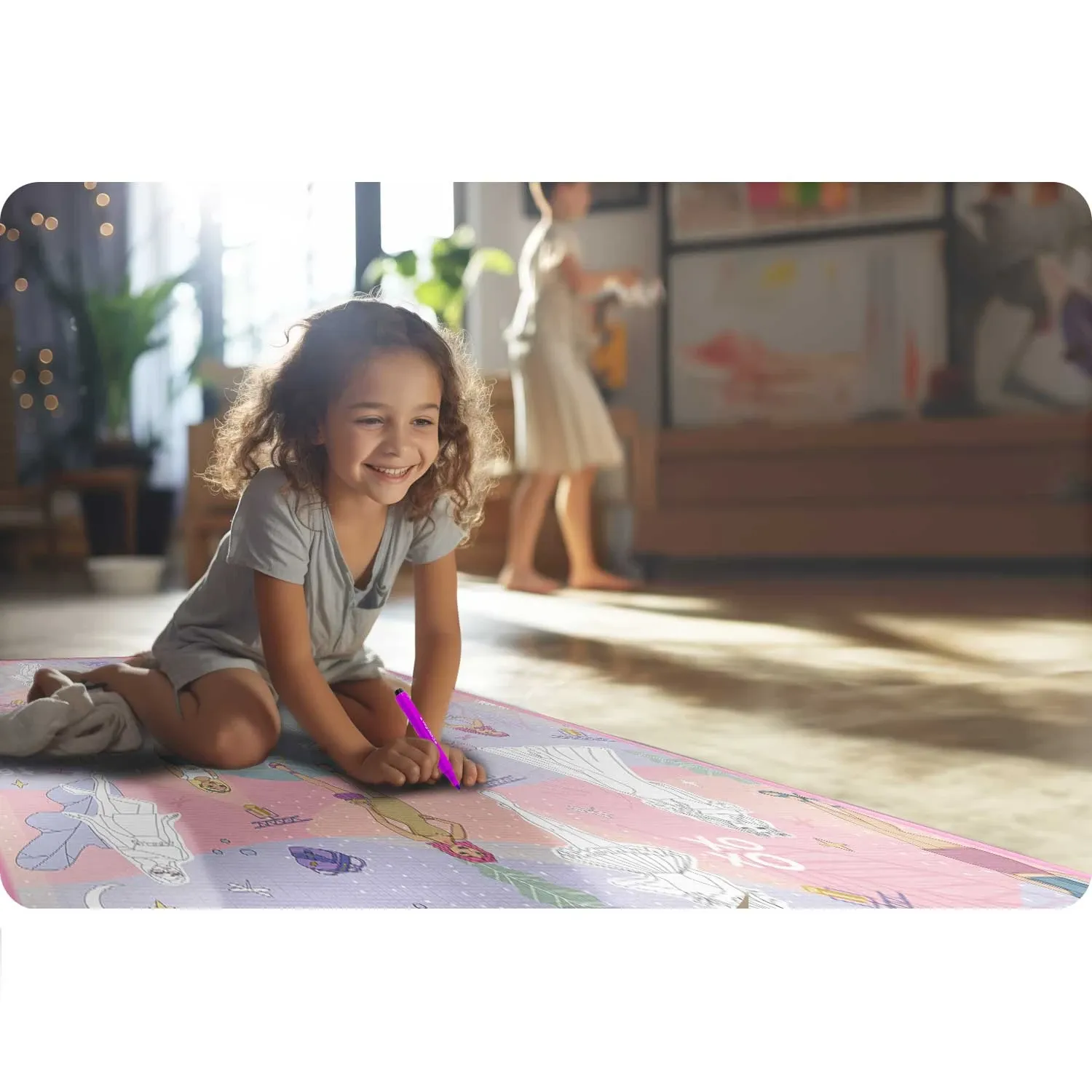 Ricokids RK-344 putplasčio kilimėlis spalvinimui, susuktas, 120 x 90 x 0,3 cm - nuotrauka 1