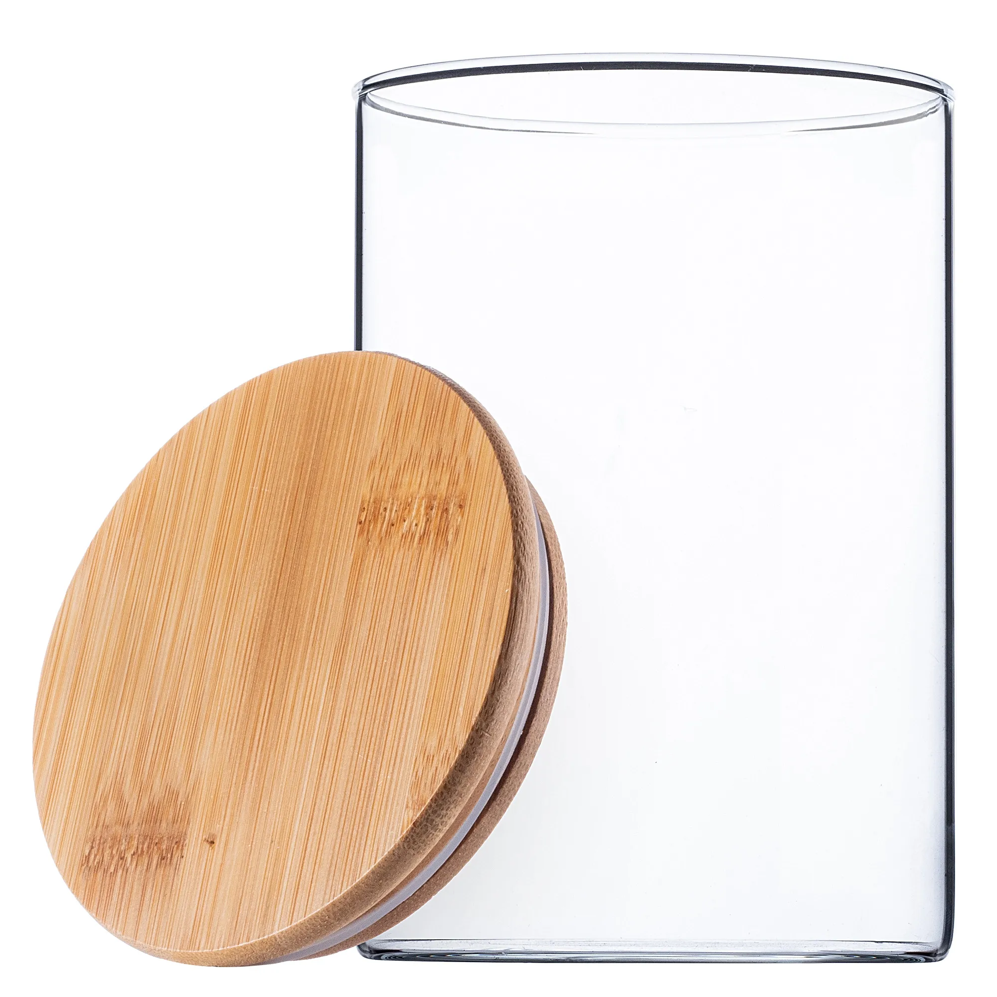 Piney stiklinis indas su bambuko dangteliu, 1040 ml