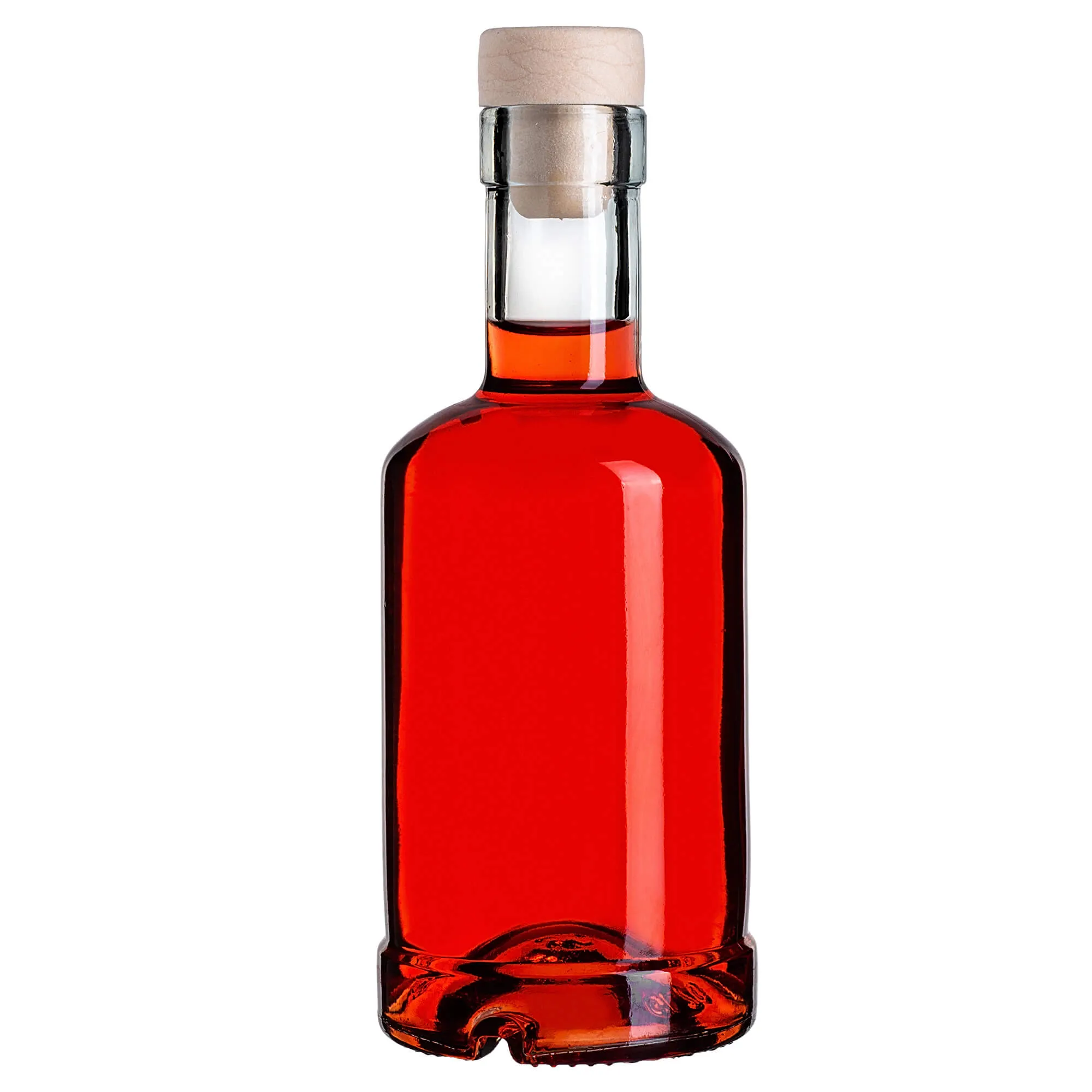 Tadek stiklinis alkoholio butelis 250 ml su sintetiniu kamščiu 1 vnt.
