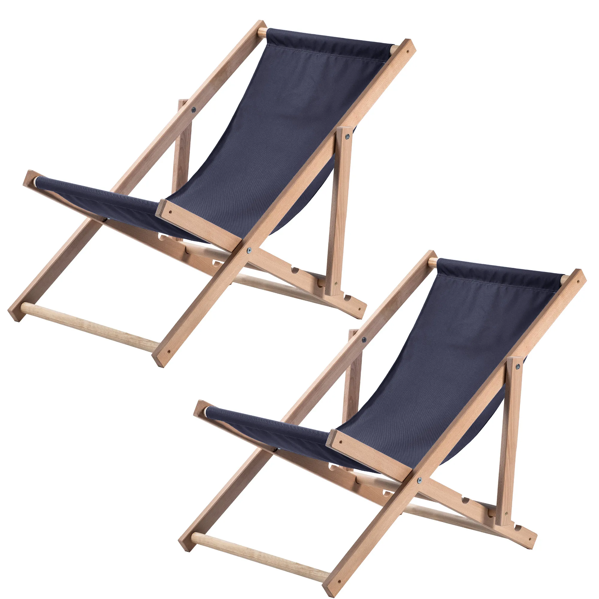 „Tulon“ medinis sulankstomas krėslas, 80 x 63 cm, tamsiai mėlynas, 2 vnt.