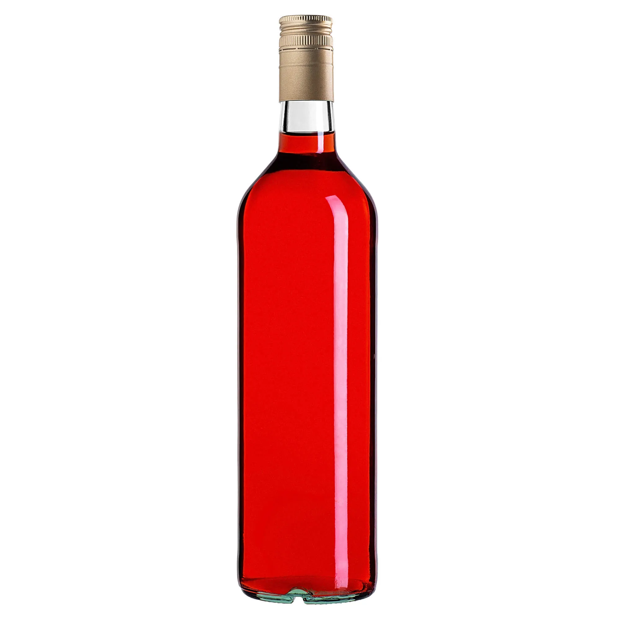 Monopol stikliniai buteliai 1000 ml su ilgu auksiniu dangteliu, 10 vnt.