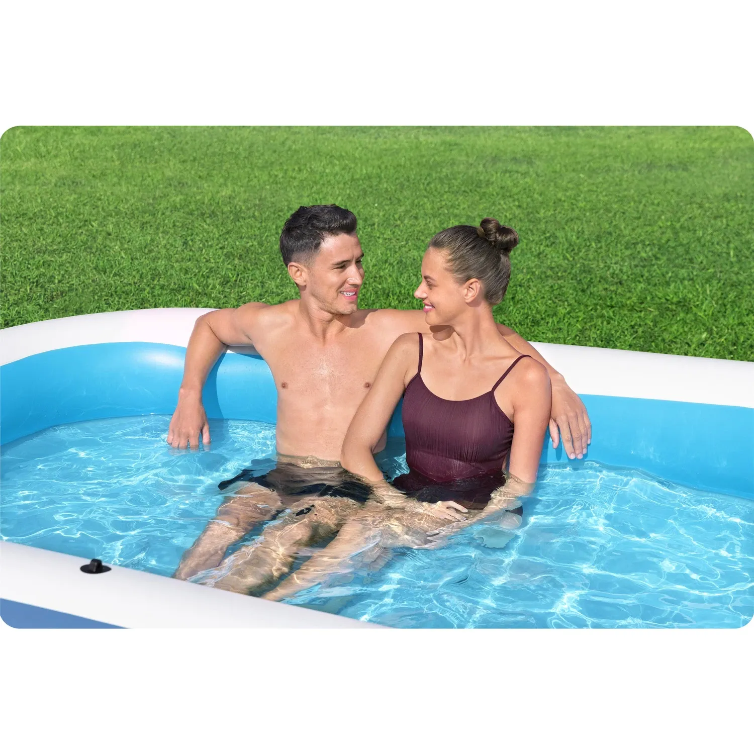 Pripučiamas šeimos baseinas su stogu 254 x 174 x 140 cm Bestway 54449 - nuotrauka 1