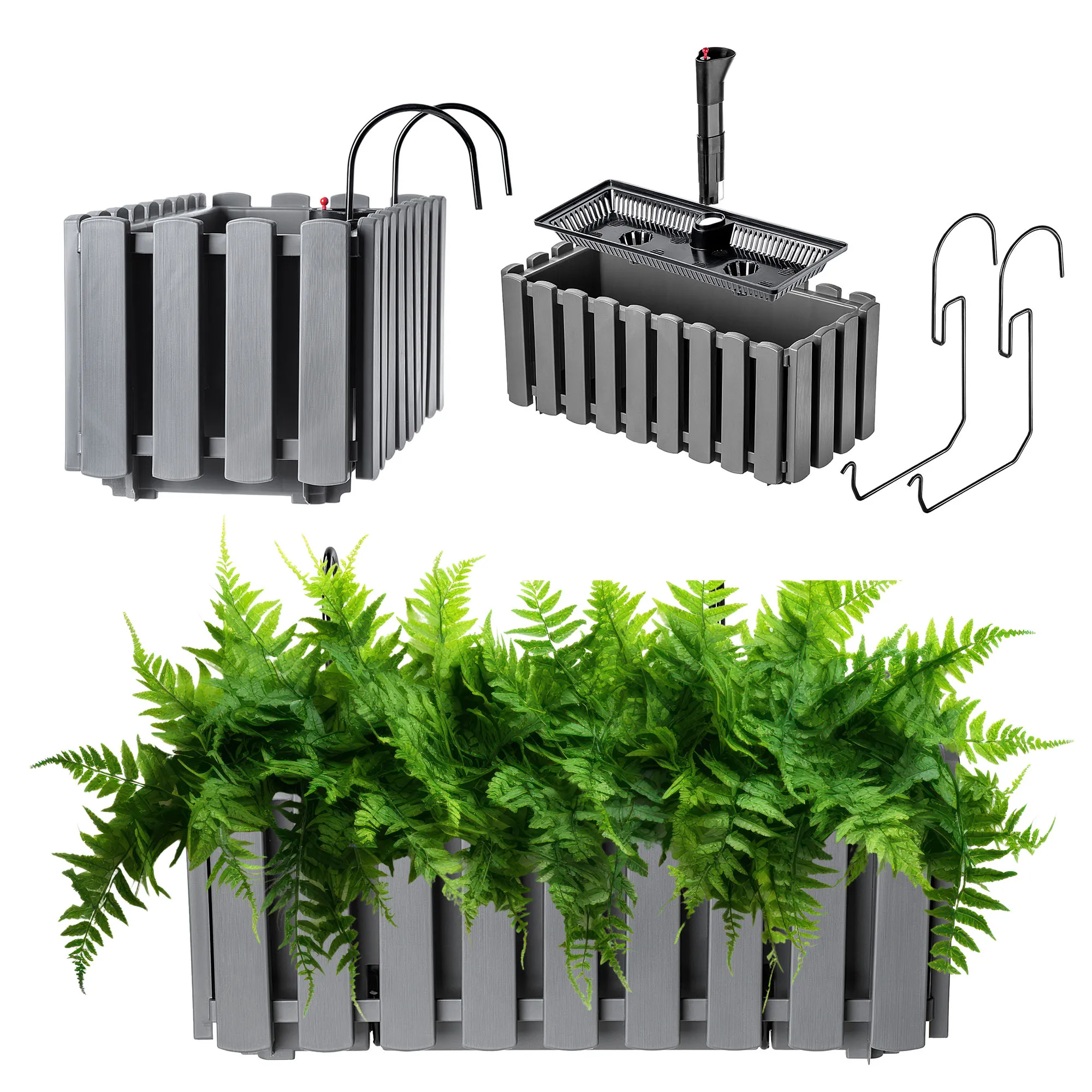 Glifada 40 cm dėžė su rankenomis ir laistymo sistema