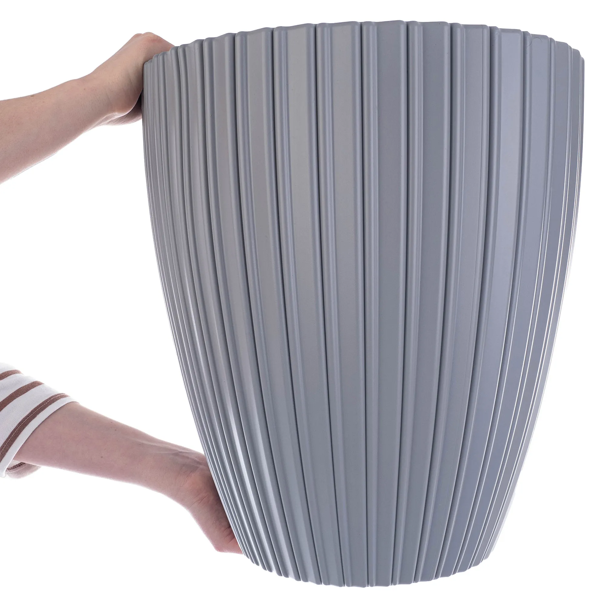 Raivael gėlių vazonas 30 cm platinos spalvos