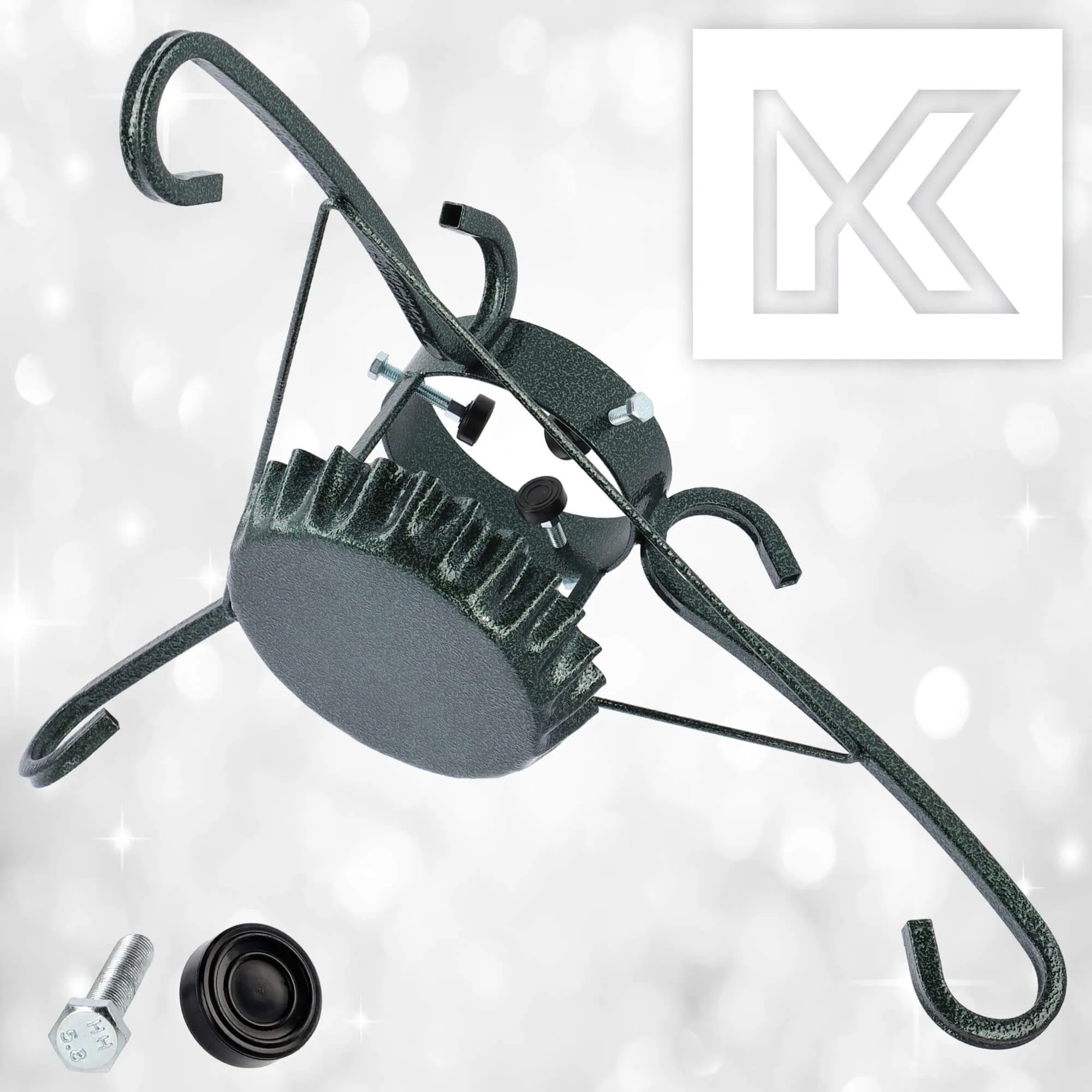 Plieninis Kalėdų eglutės stovas 61 cm žalias