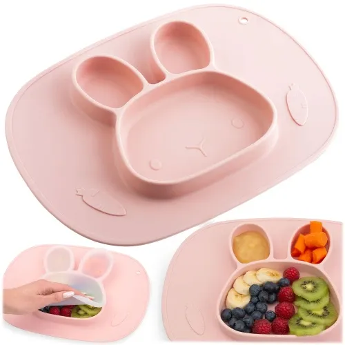 „Ricokids“ triušio silikoninė maitinimo lėkštė vaikams - nuotrauka 1