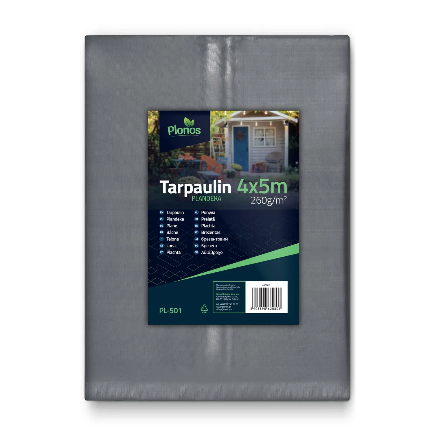 Brezentas 500 x 400 cm 260 g/m2 Plonos PL-501 - nuotrauka 1