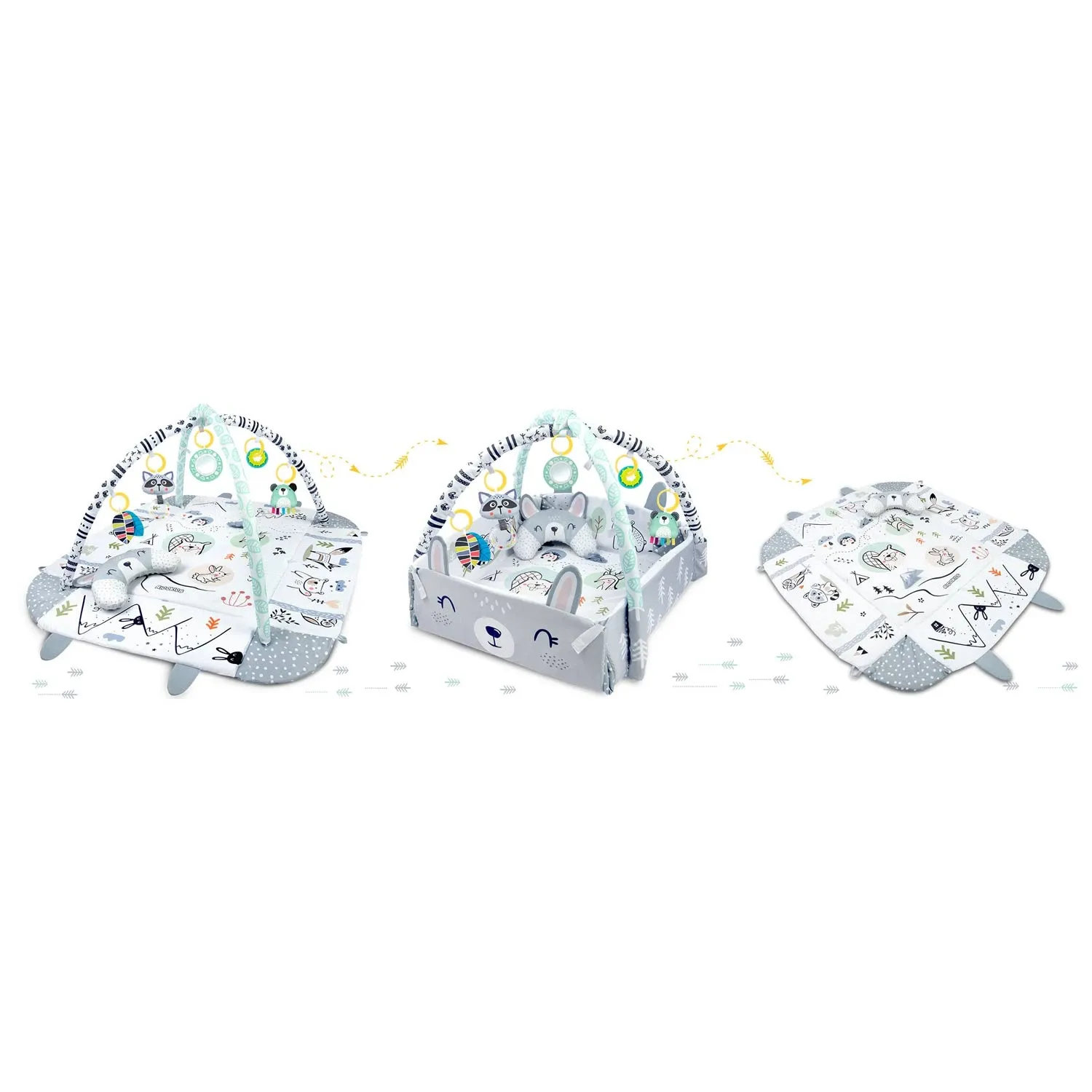 Interaktyvus edukacinis kilimėlis 110 x 100 cm Ricokids Rabbit - nuotrauka 1