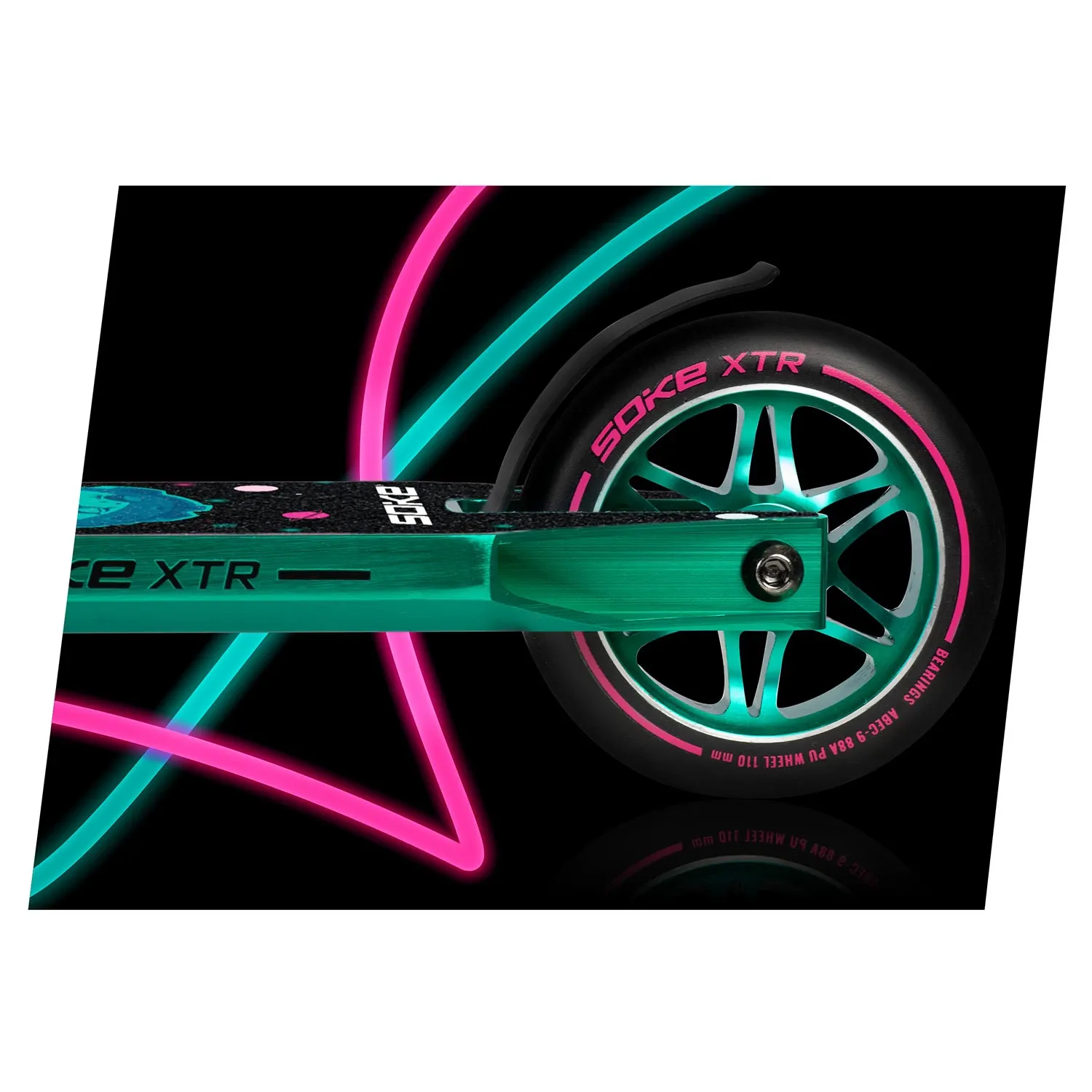 SOKE XTR triukų paspirtukas turkio spalvos rožinis - nuotrauka 1