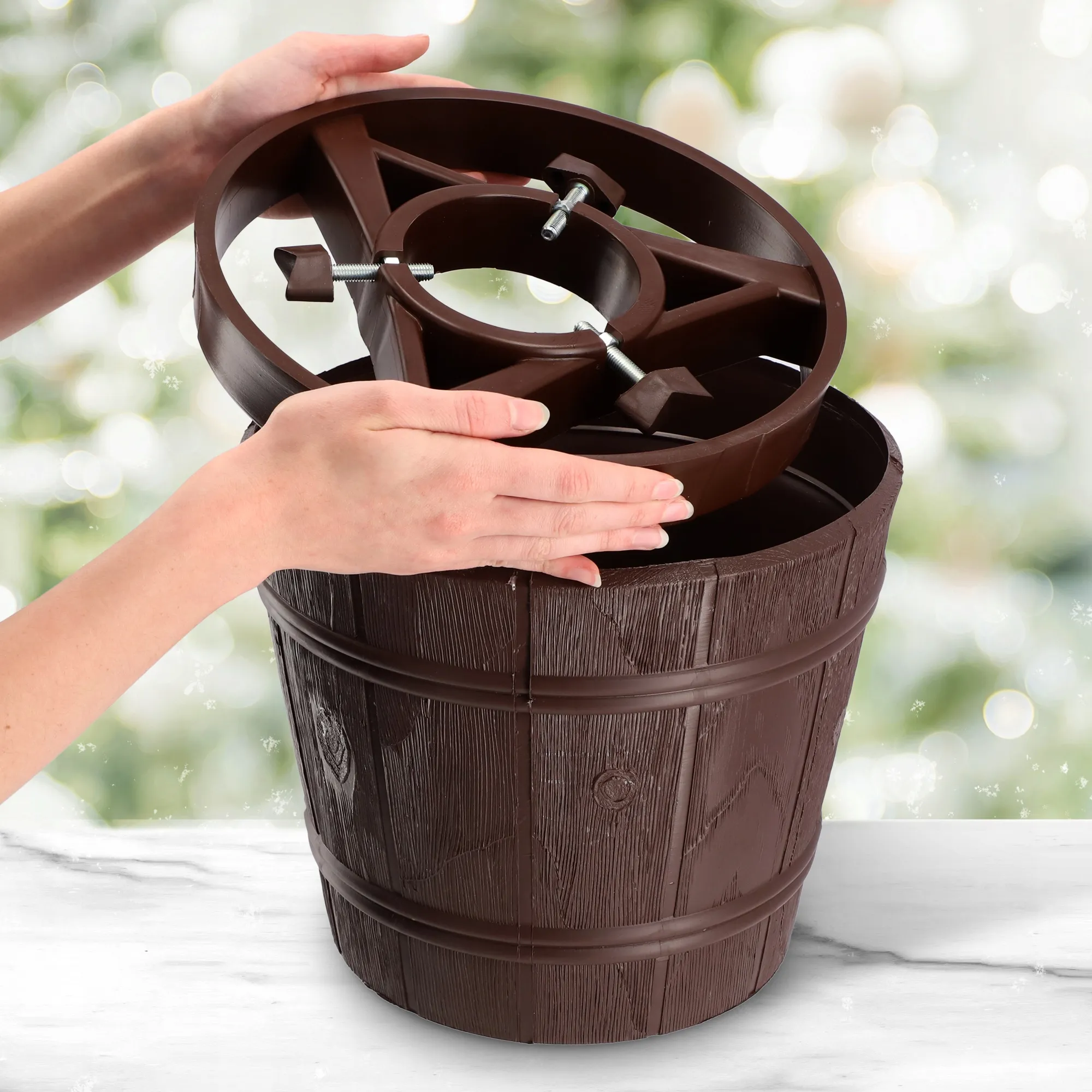 Taden Kalėdų eglutės stovas 33 cm rudas