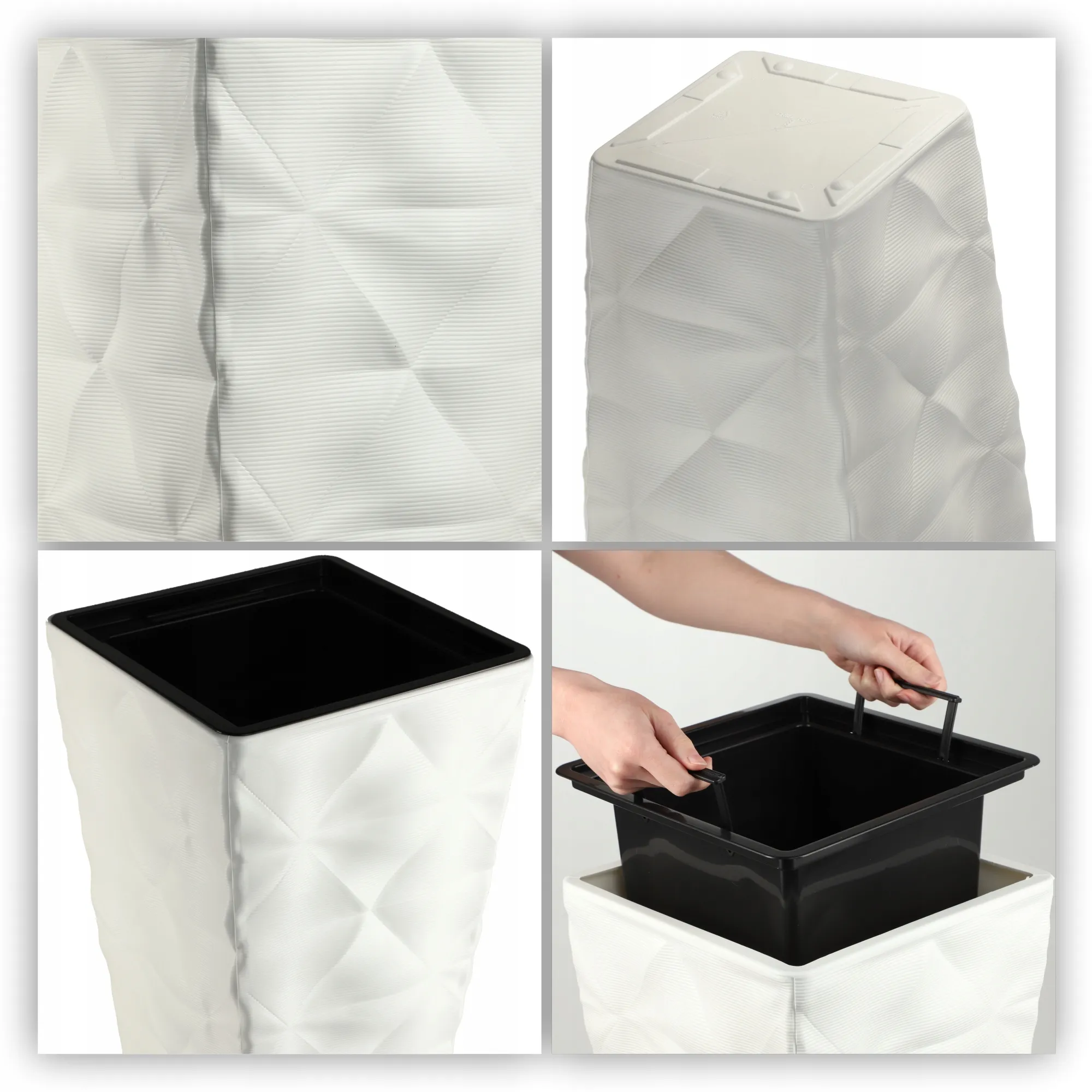 Bando aukštas sodo vazonas su įdėklu