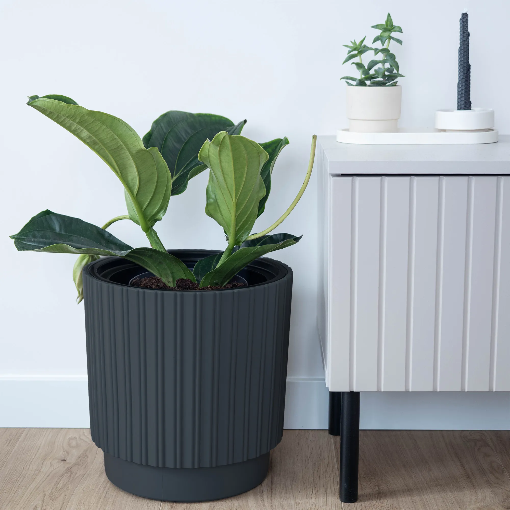 Morley gėlių vazonas 40 cm antracito spalvos