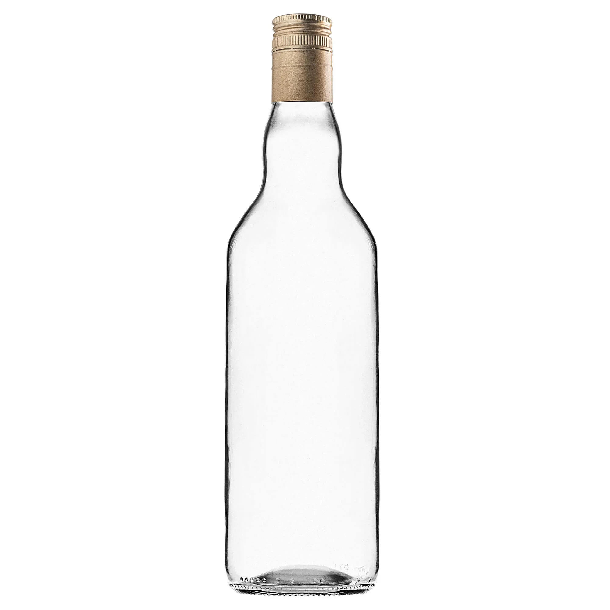 Monopol stikliniai buteliai 700 ml su ilgu auksiniu dangteliu, 40 vnt.