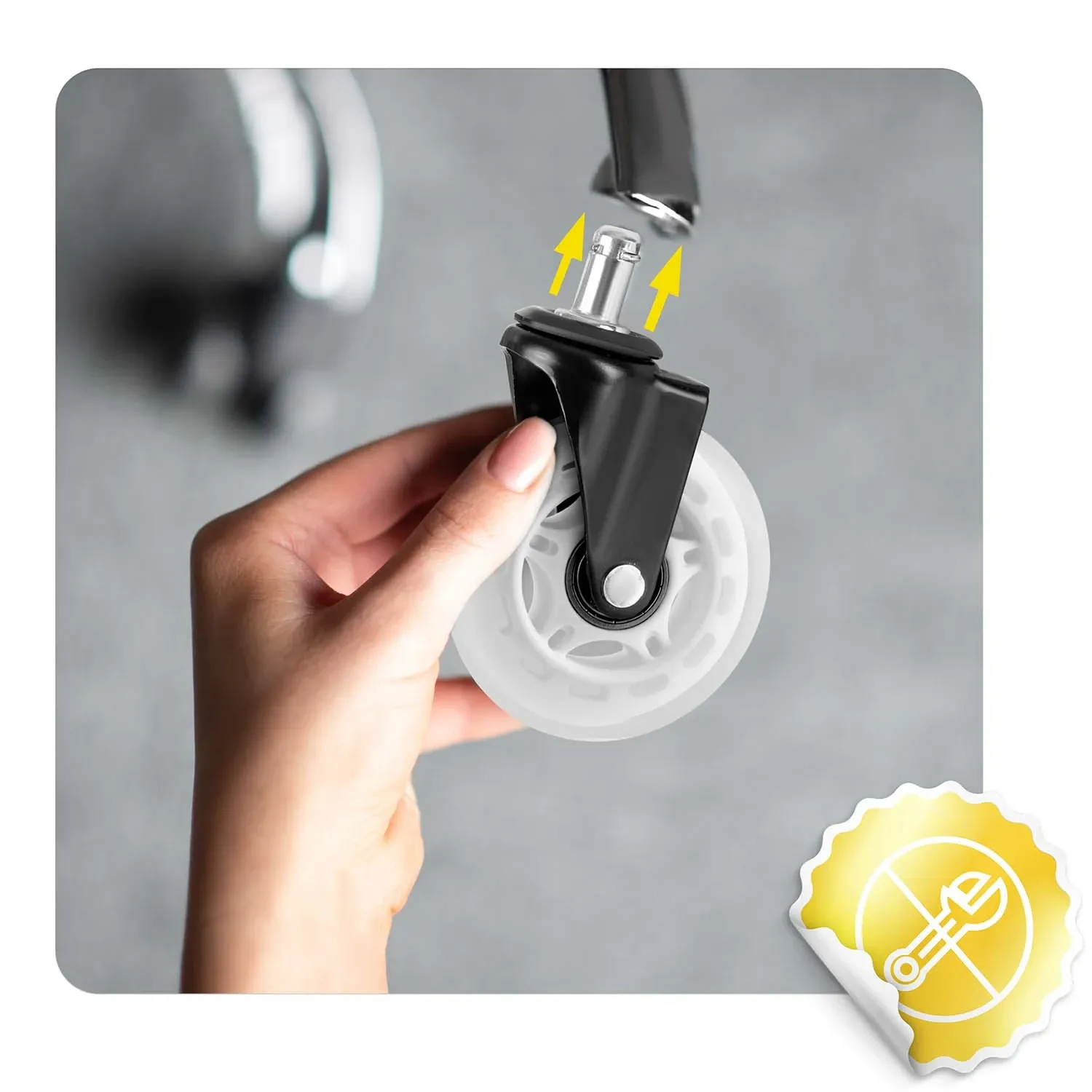 Skaidrūs guminiai ratukai Sofotel foteliams, 5 vnt. - nuotrauka 1