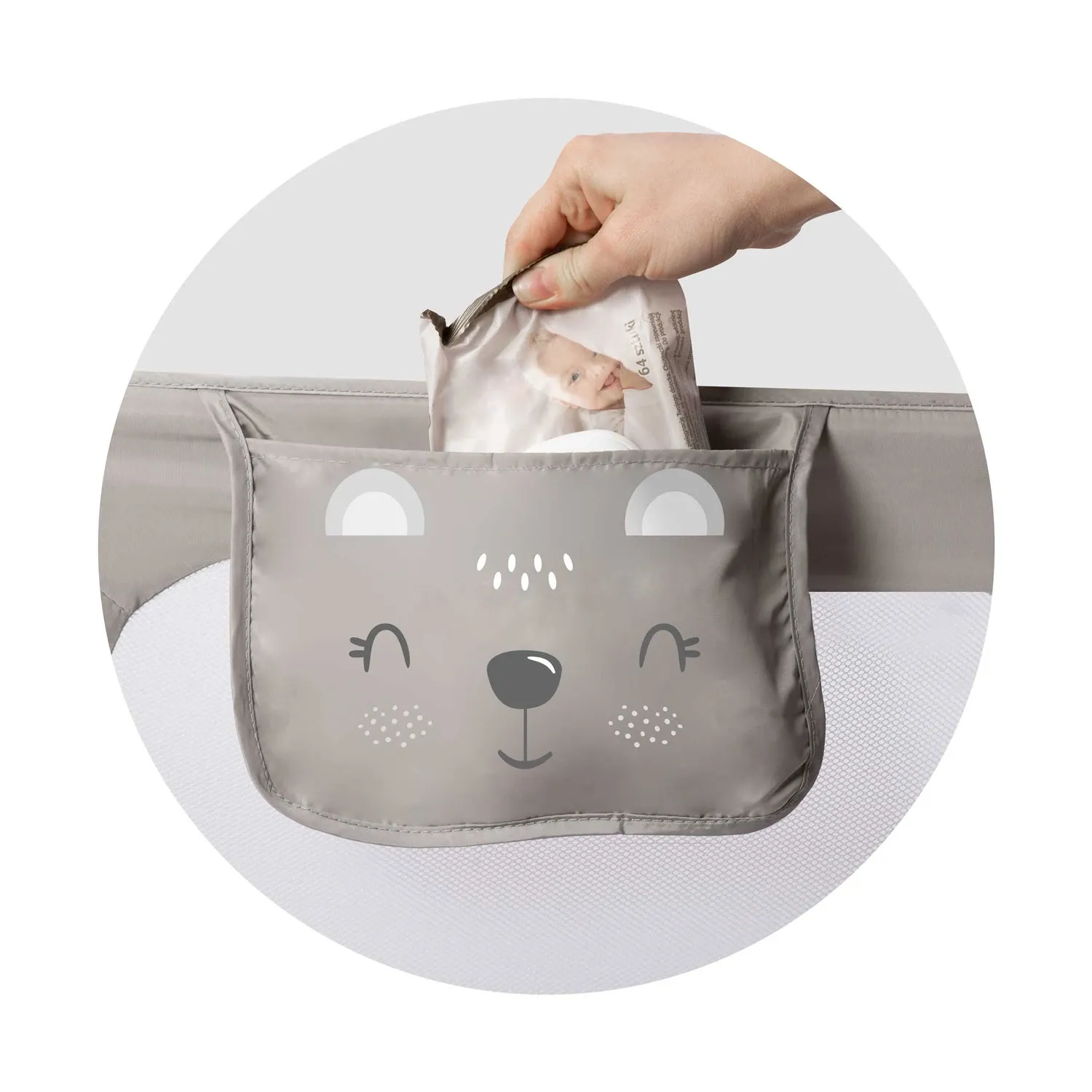 Apsauginis lovos turėklas 150 x 66 x 35 cm, Nukido, pilkas - nuotrauka 1