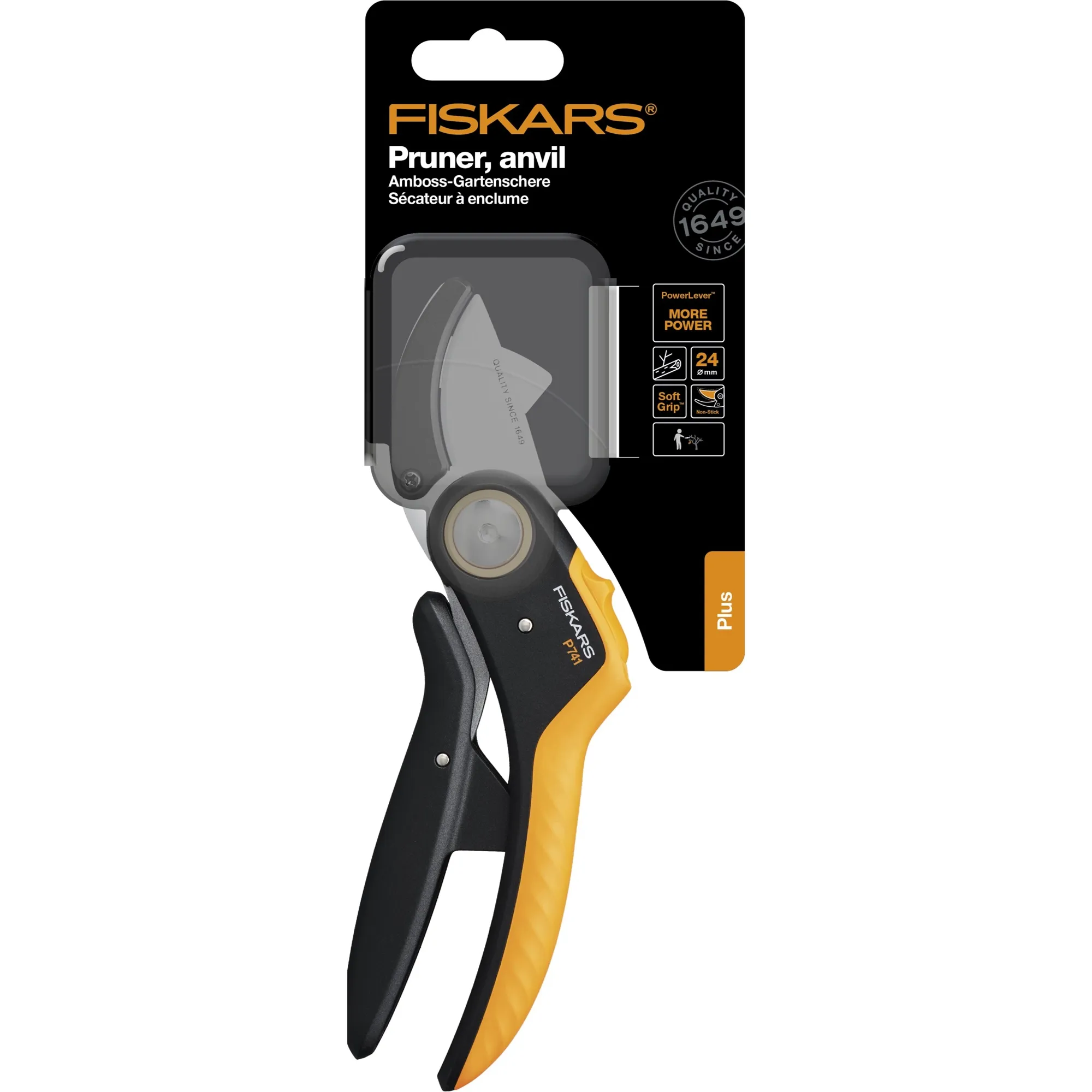 Fiskars 1057171 Plus Anvil Pruner (P741)