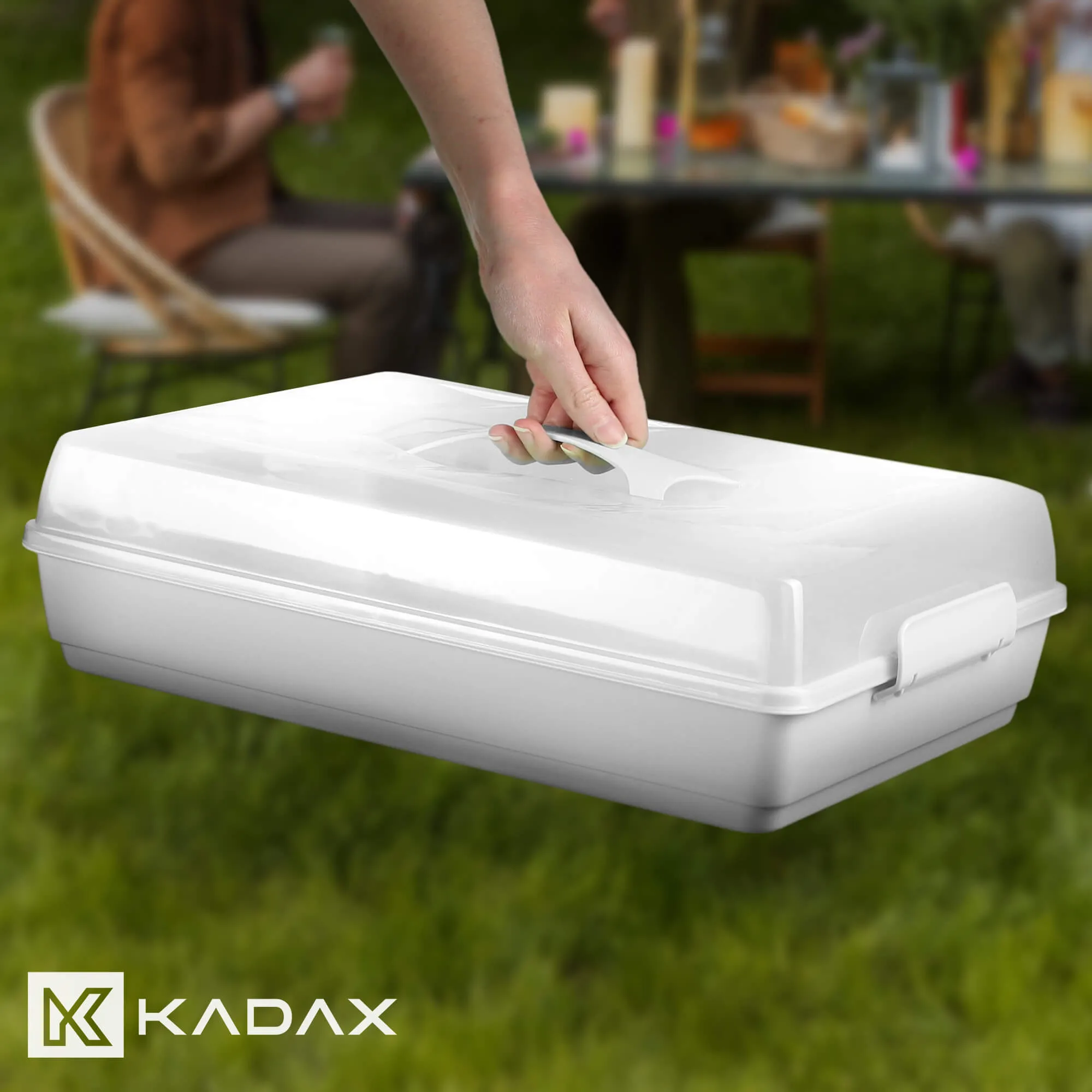 Ovada torto indas su dangteliu ir įdėklu, 43×30 cm, pilkas