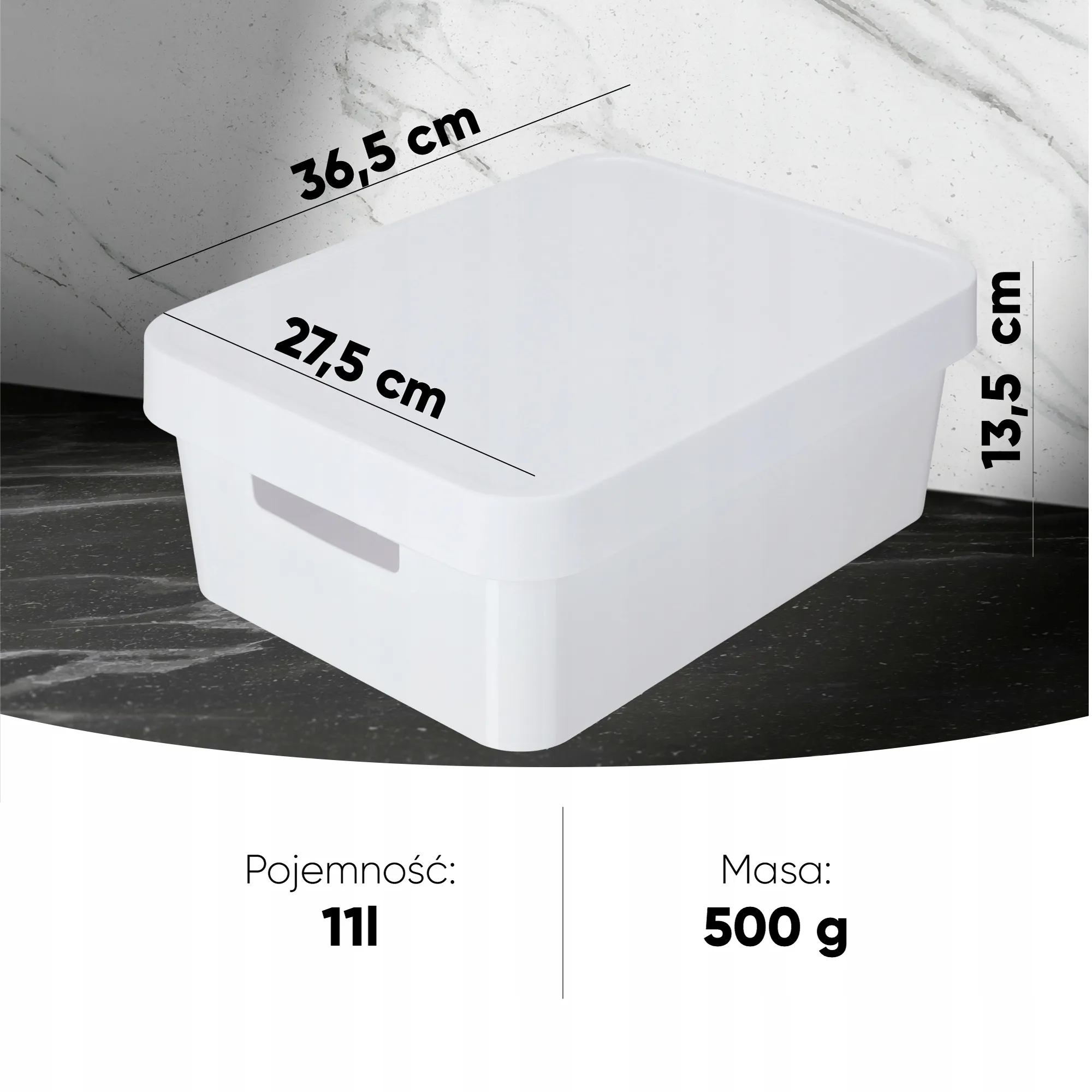 „Curver Infinity“ sandėliavimo konteineriai, 4,5 + 11 + 17 l, balti, lygūs
