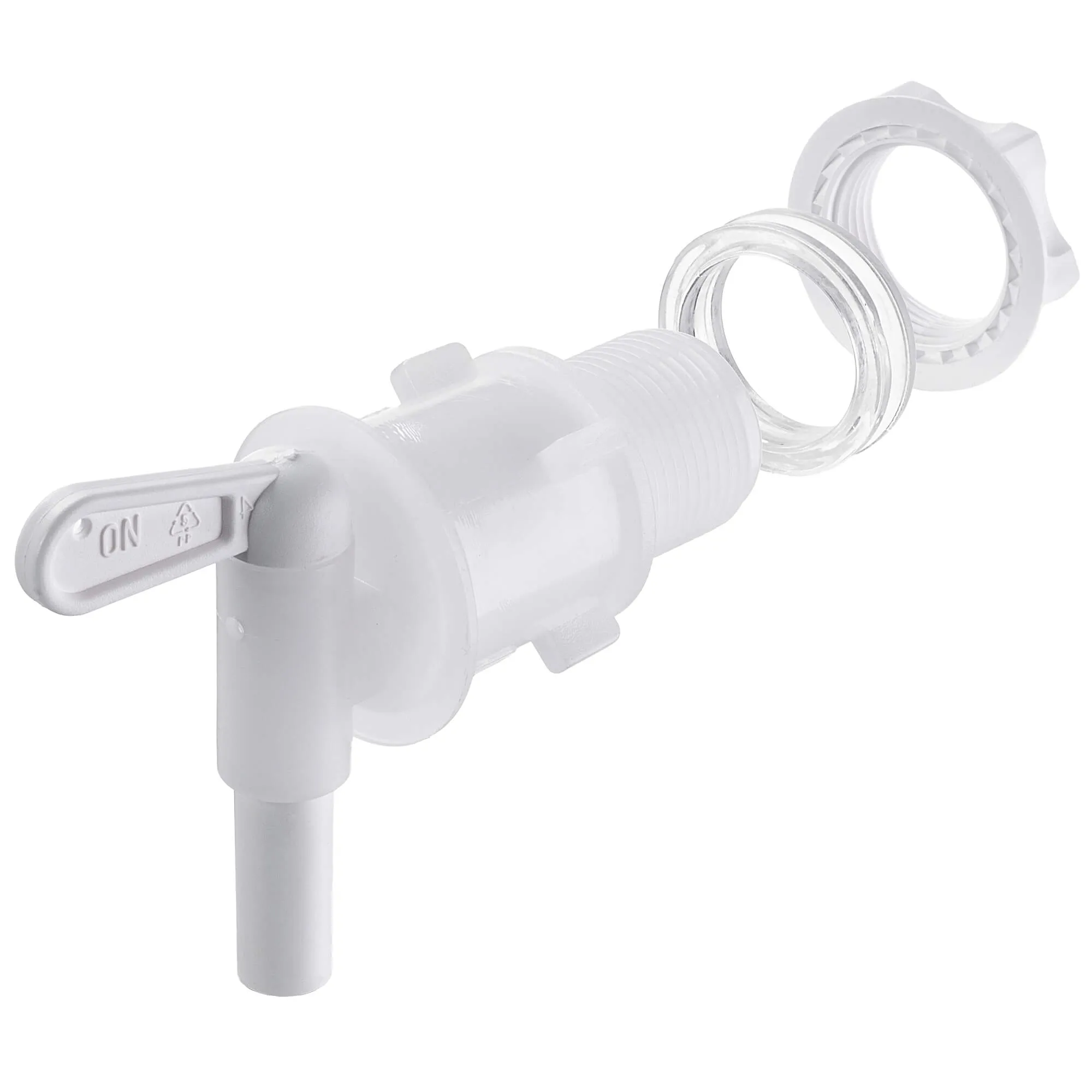 Pasukamas čiaupas Vazia fermentacijos indui, baltas