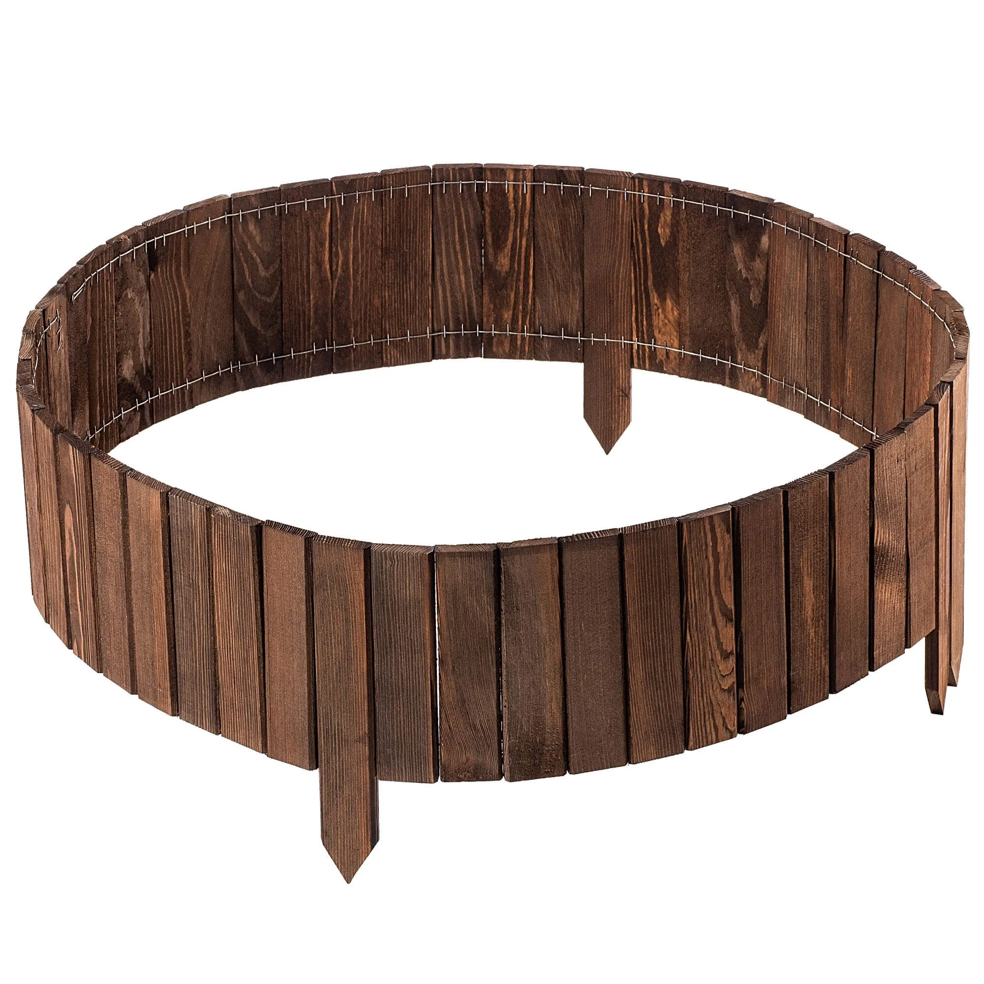 Medinė ritininė tvora Ansjo, apvadai 115 x 20 cm, ruda