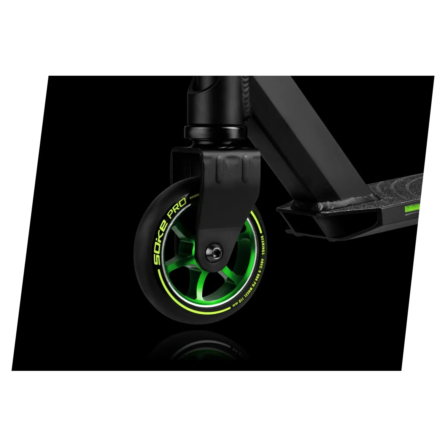 SOKE PRO triukų paspirtukas geltonas ir žalias - nuotrauka 1