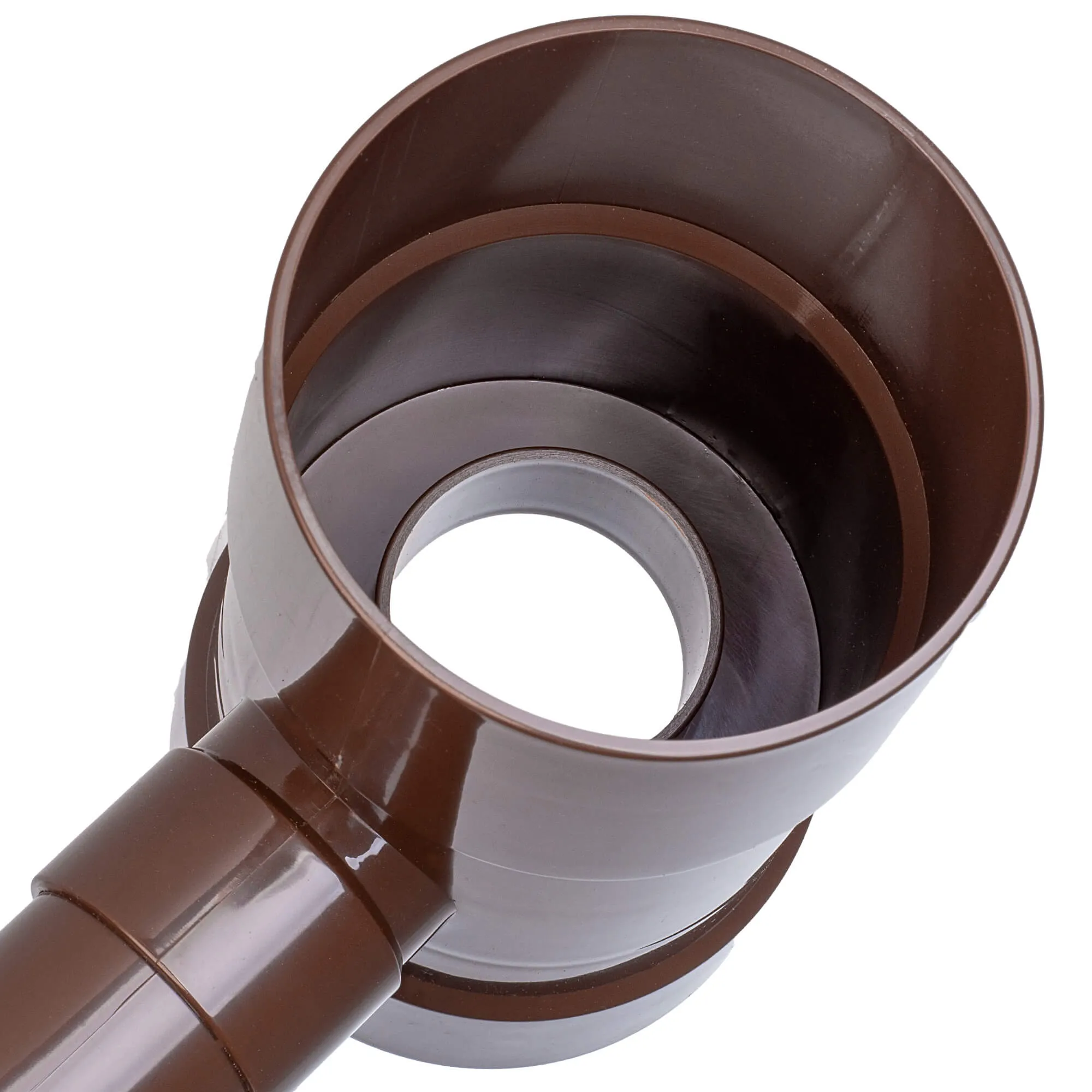 Nancras lietaus vandens kolektorius su vožtuvu, 80 mm, rudas