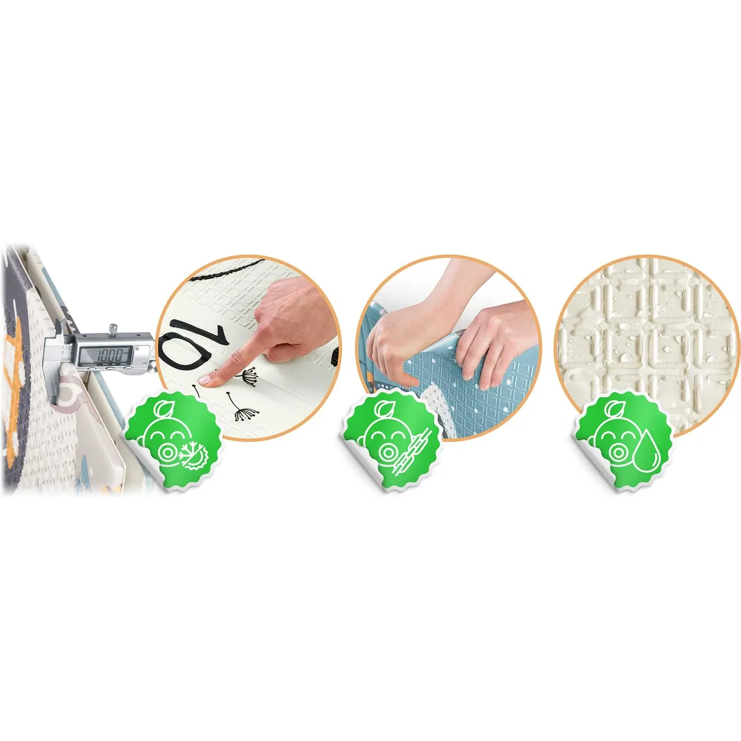 Sulankstomas edukacinis putplasčio kilimėlis 200 x 150 x 1 cm Nukido NK-341 - nuotrauka 1