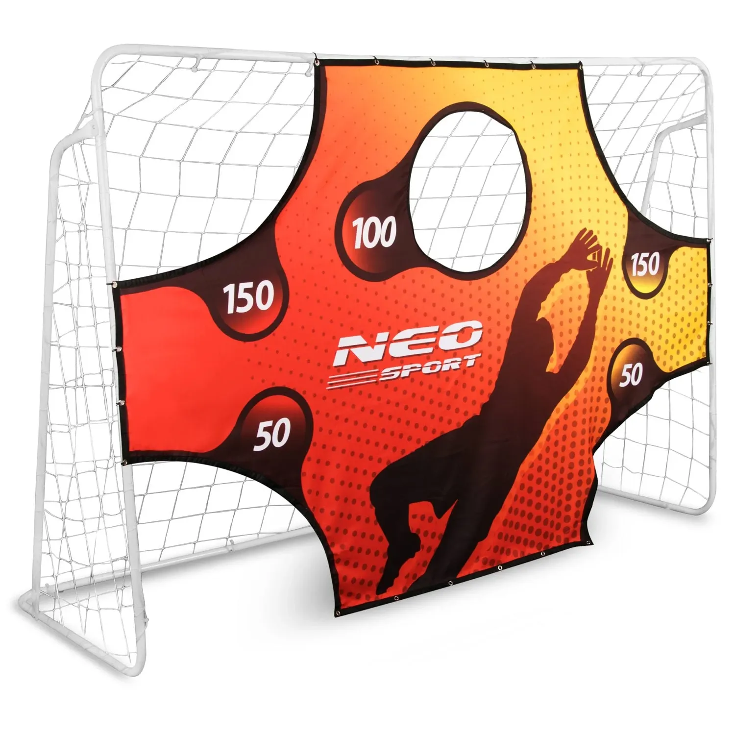 Futbolo vartai 245 x 155 x 80 cm + taikinio kilimėlis - nuotrauka 1