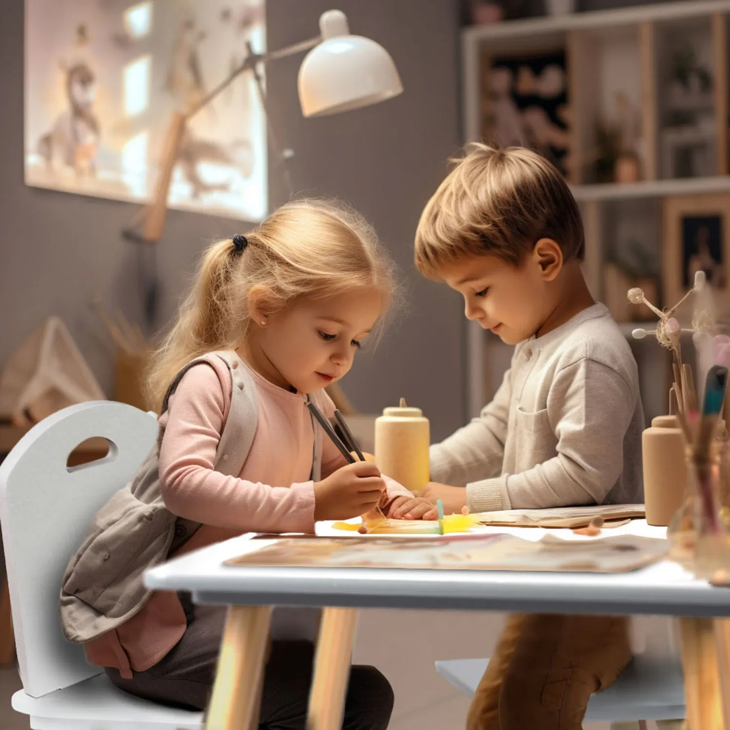 Ricokids RC-848 vaikiškas stalas su dviem kėdėmis - nuotrauka 1