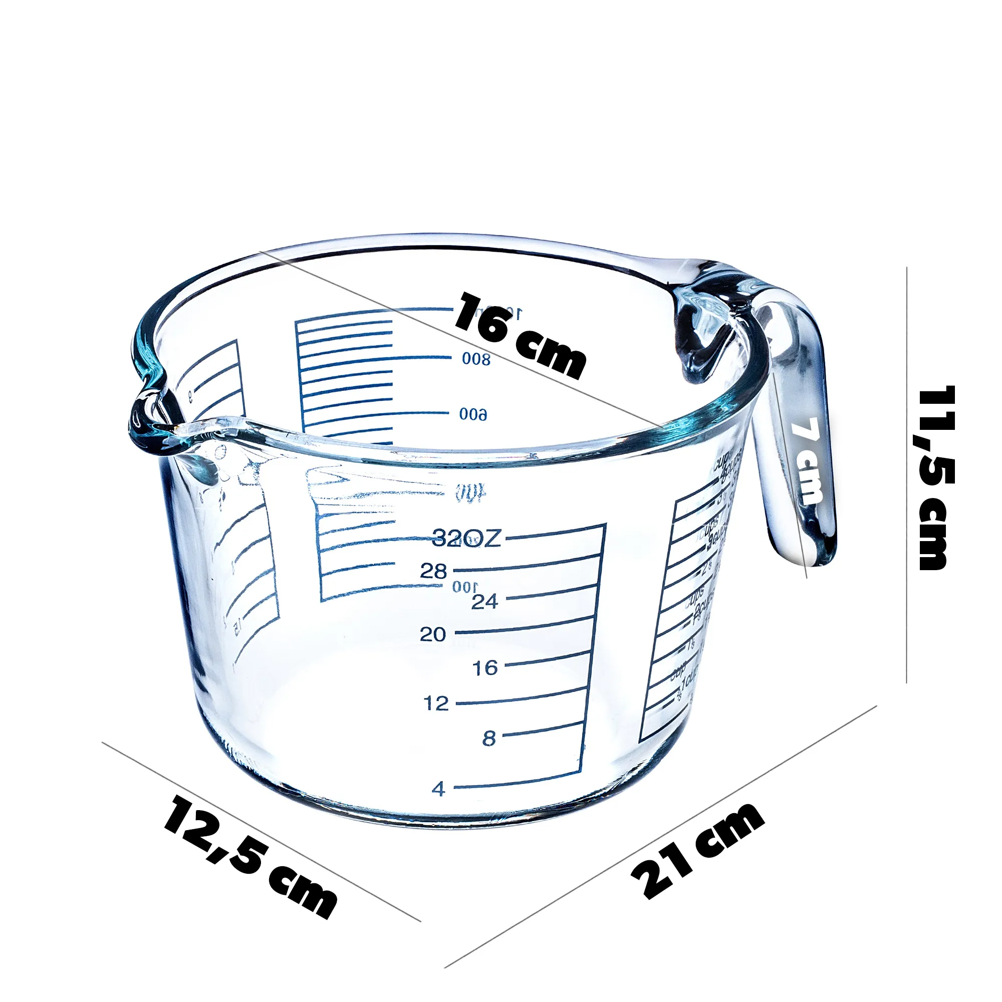 Autol 1 l stiklinis matavimo puodelis su gradacija