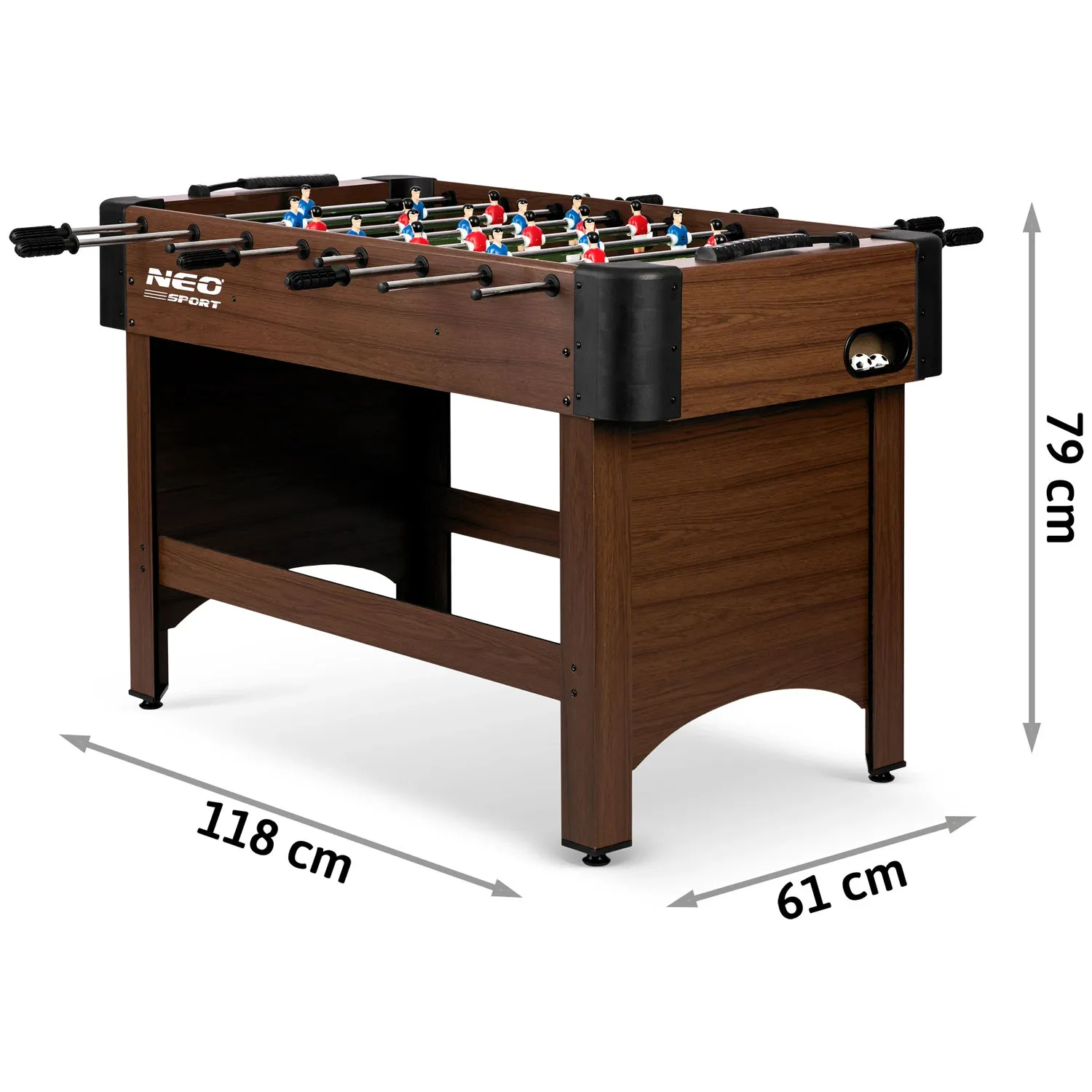 „Neosport“ stalo futbolo stalas, 118 x 61 x 79 cm, NS-804, tamsiai rudas - nuotrauka 1